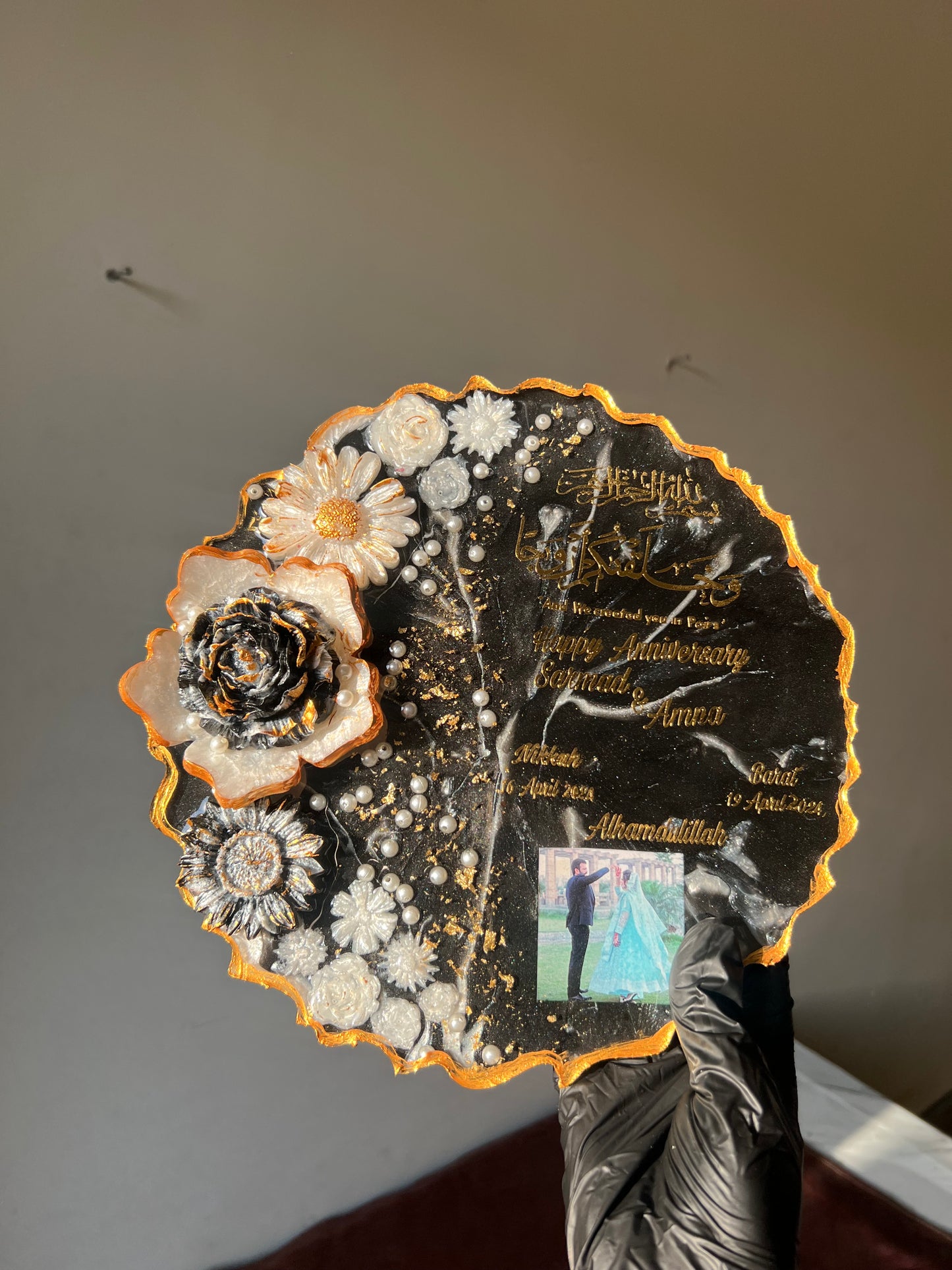 Floral Grace✨🖤Eternal memory frame/Tray/plaque