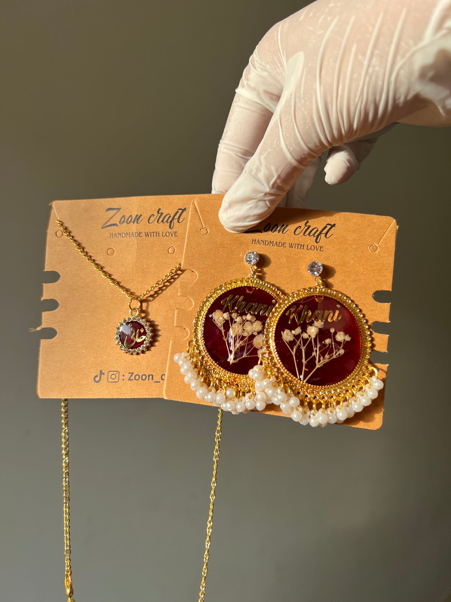 Sanguine Set π«Άπ»β€οΈβπ₯- Resin bloody set ( earrings , pendent & ring )