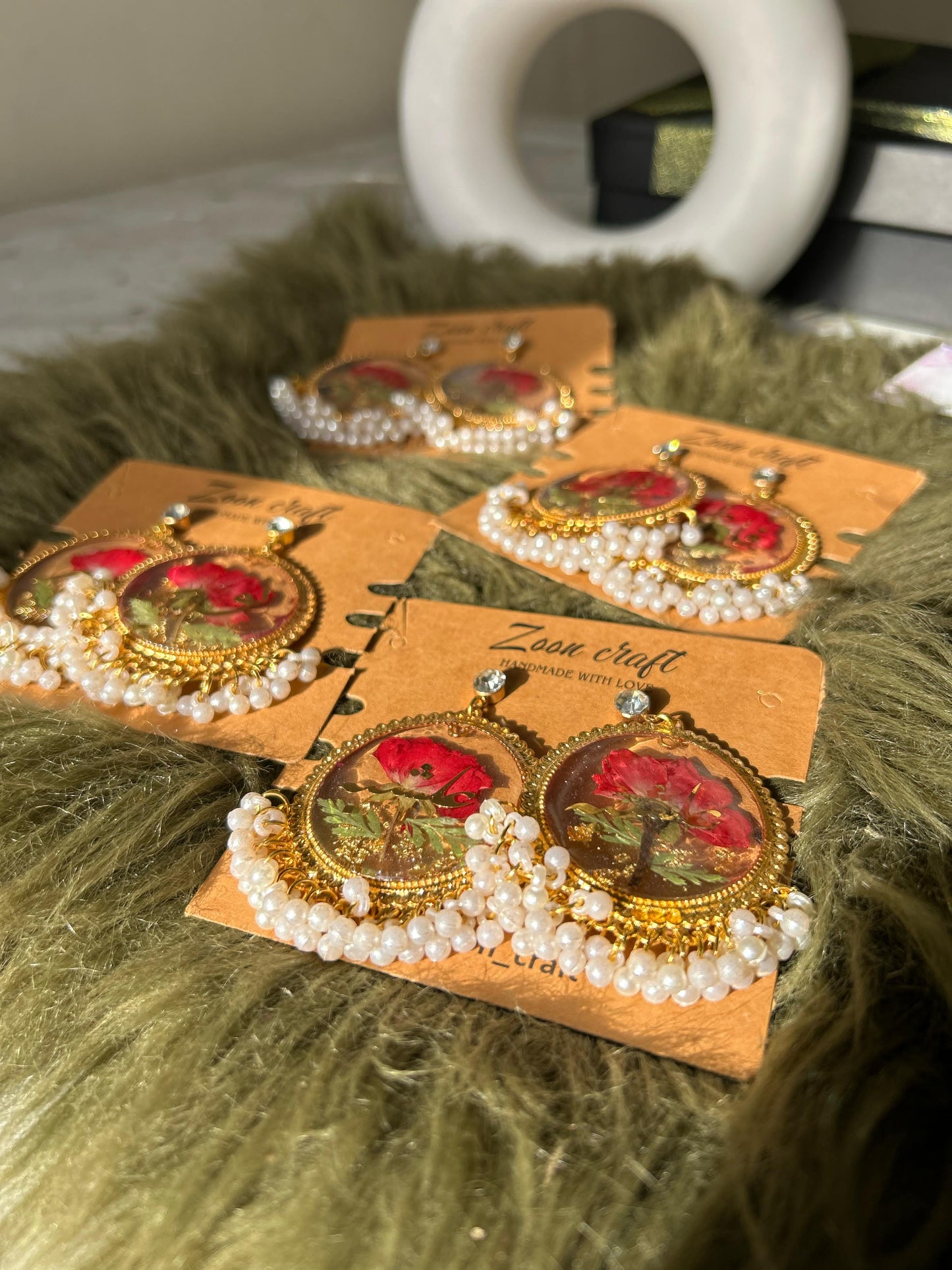 Roseveil πΉ - Transparent Resin jhumkas