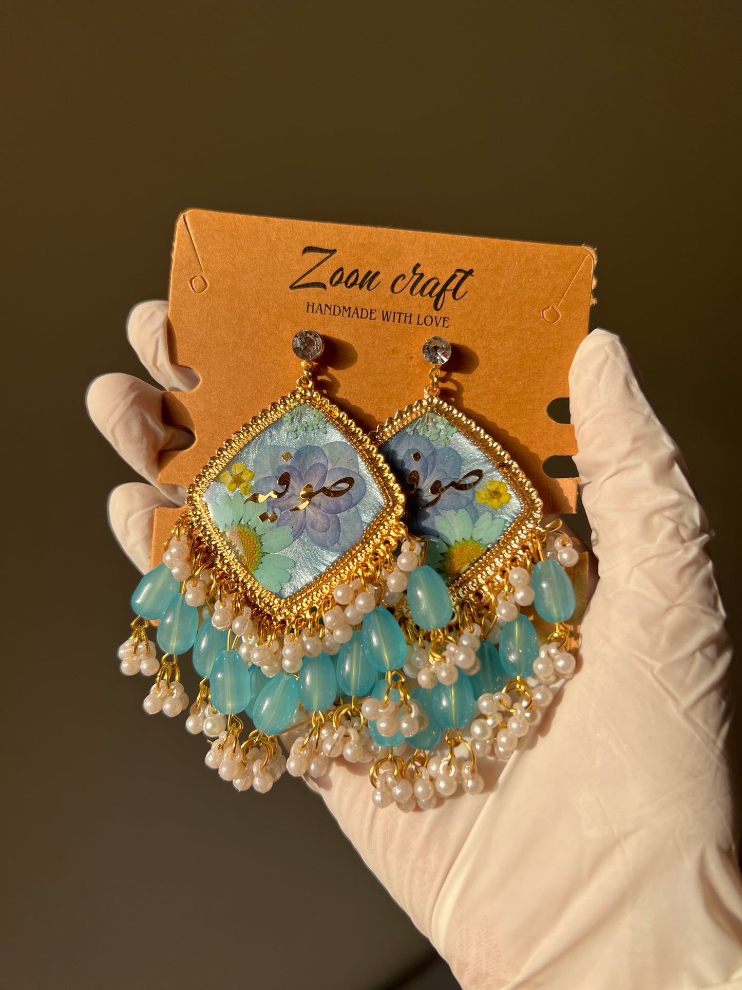 Serene sky ✨🩵 - Resin jhumka 🦢