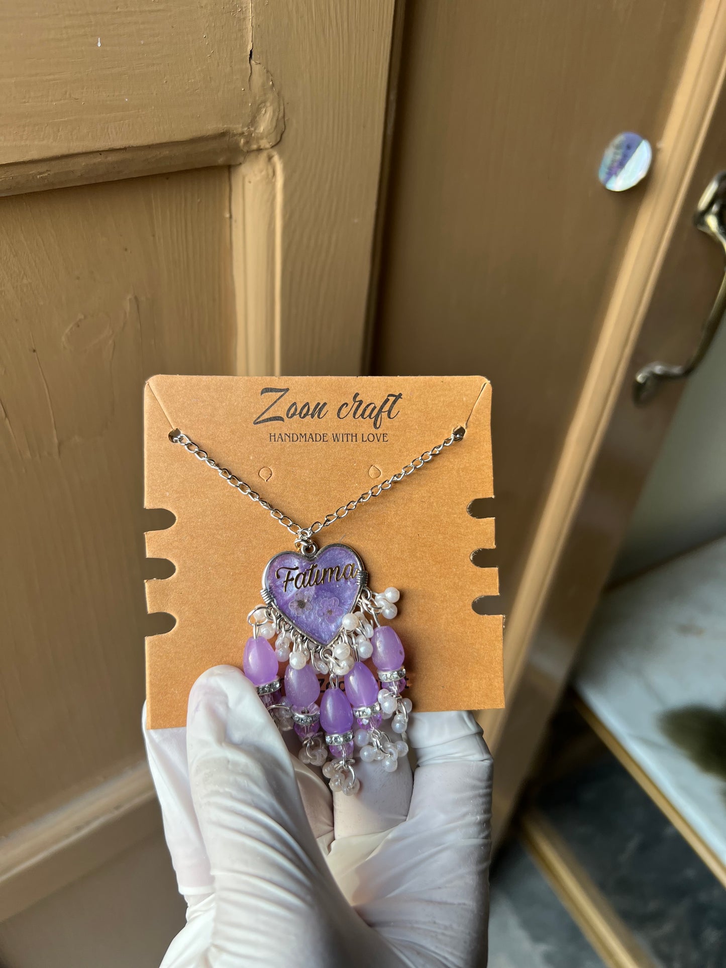Lavender luxe - Resin jewelry set ( small jhumki , mala , 3 bezel bracelet & ear studs )