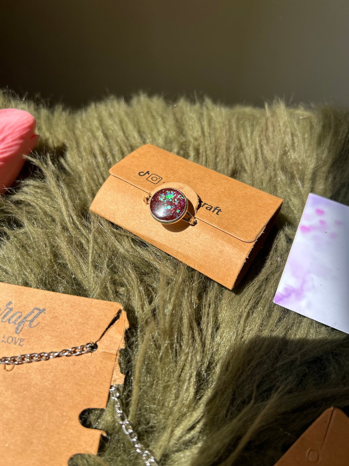Blood Moon set 🌙✨❤️Earrings,pendant,Ring& Breclet✨🥀