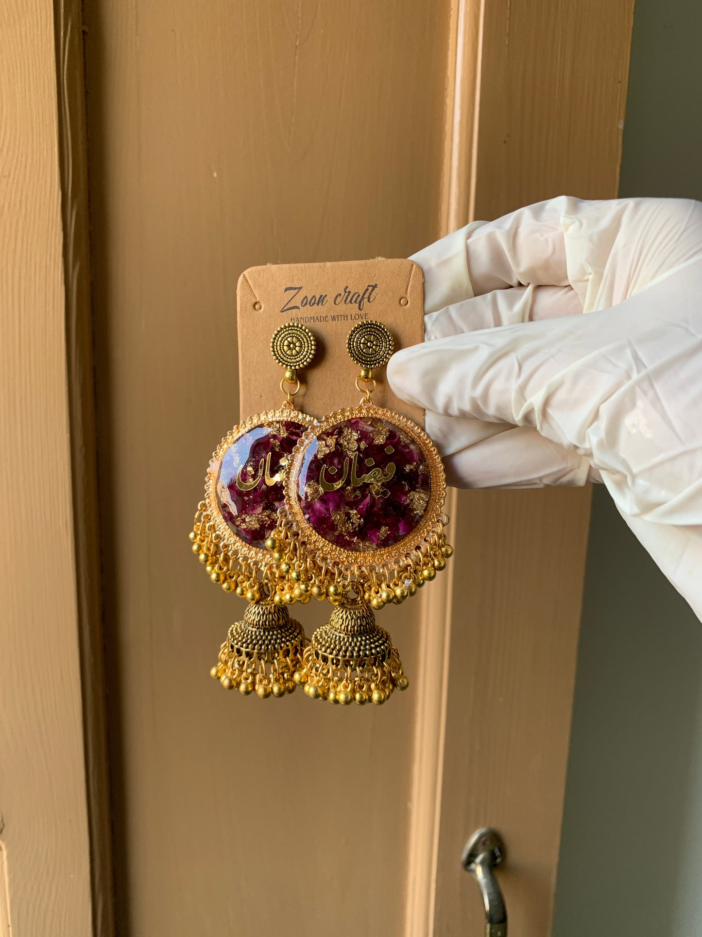 Rose Romance – Real Petal Jhumkas” 🌹✨ (1J)