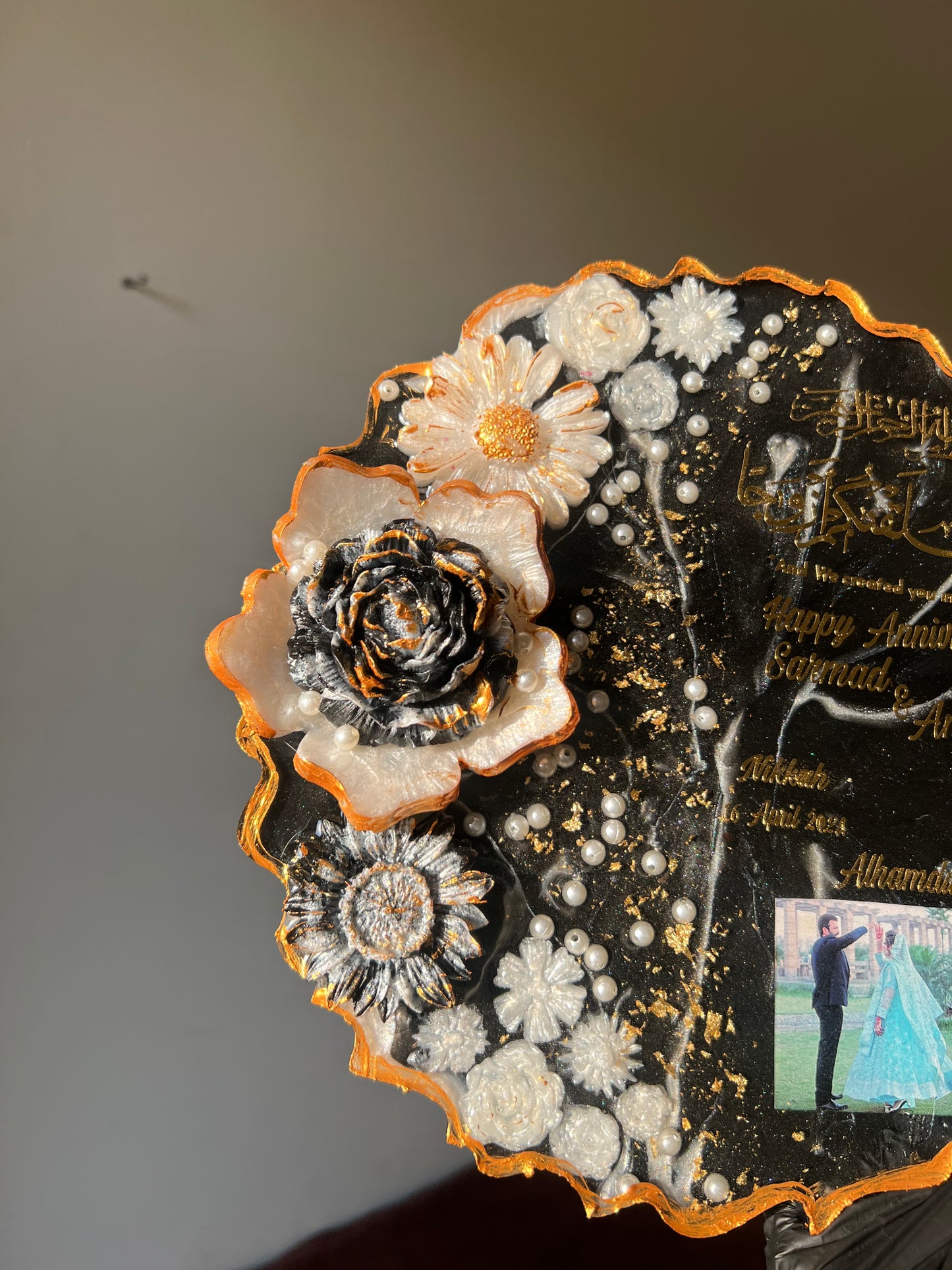 Floral Grace✨🖤Eternal memory frame/Tray/plaque