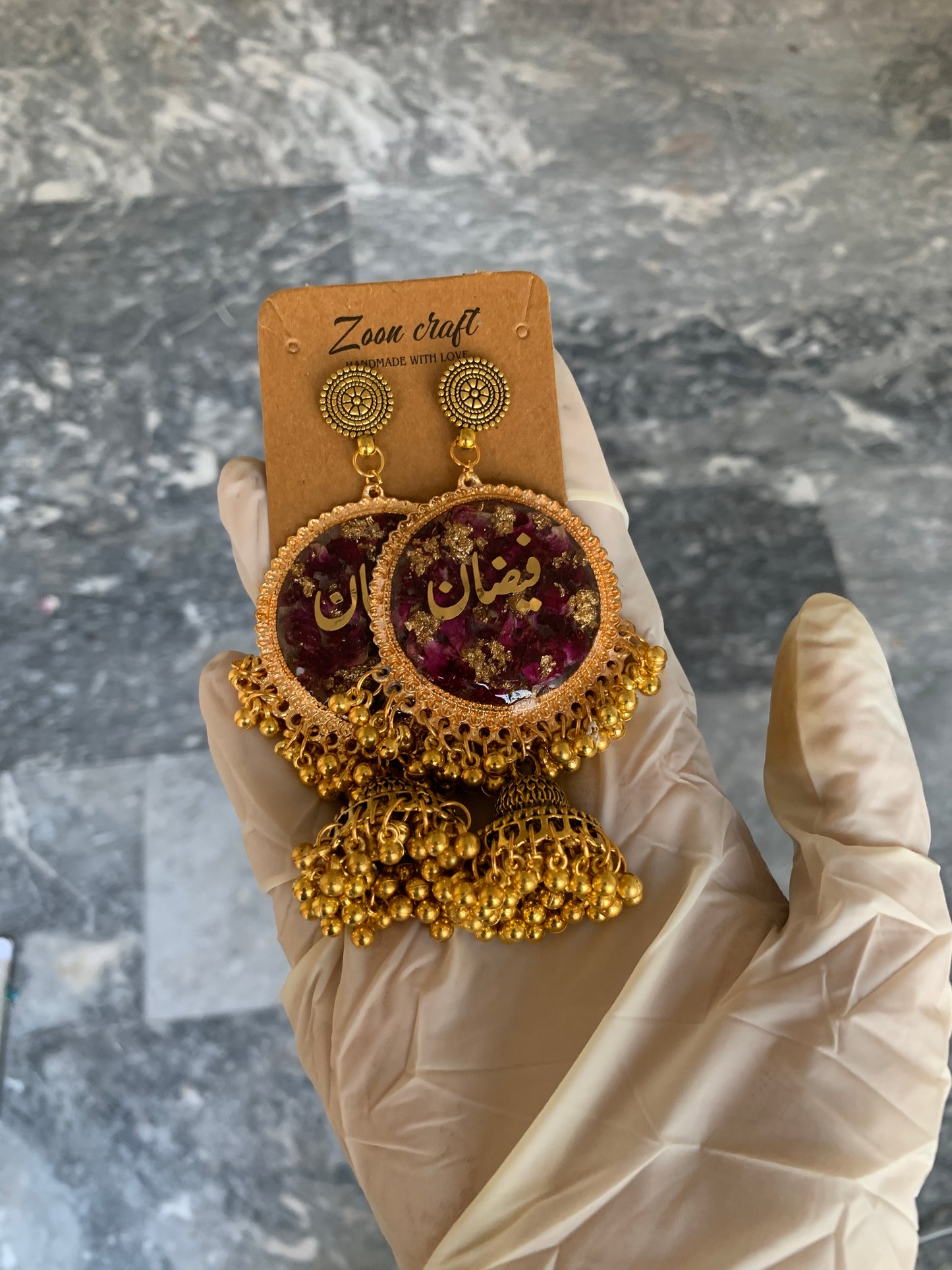 Rose Romance – Real Petal Jhumkas” 🌹✨ (1J)