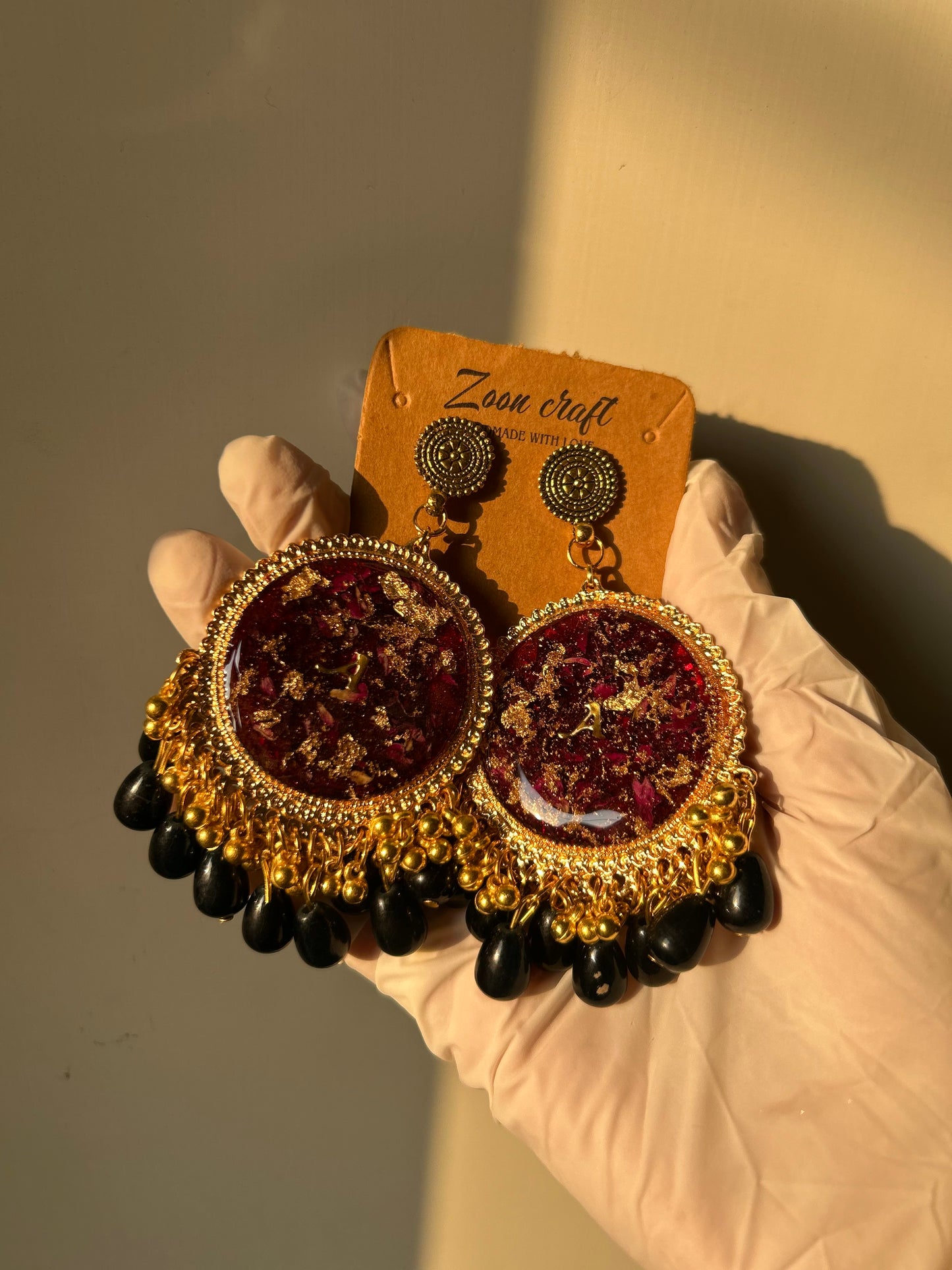 Customized Rose Petals Earrings