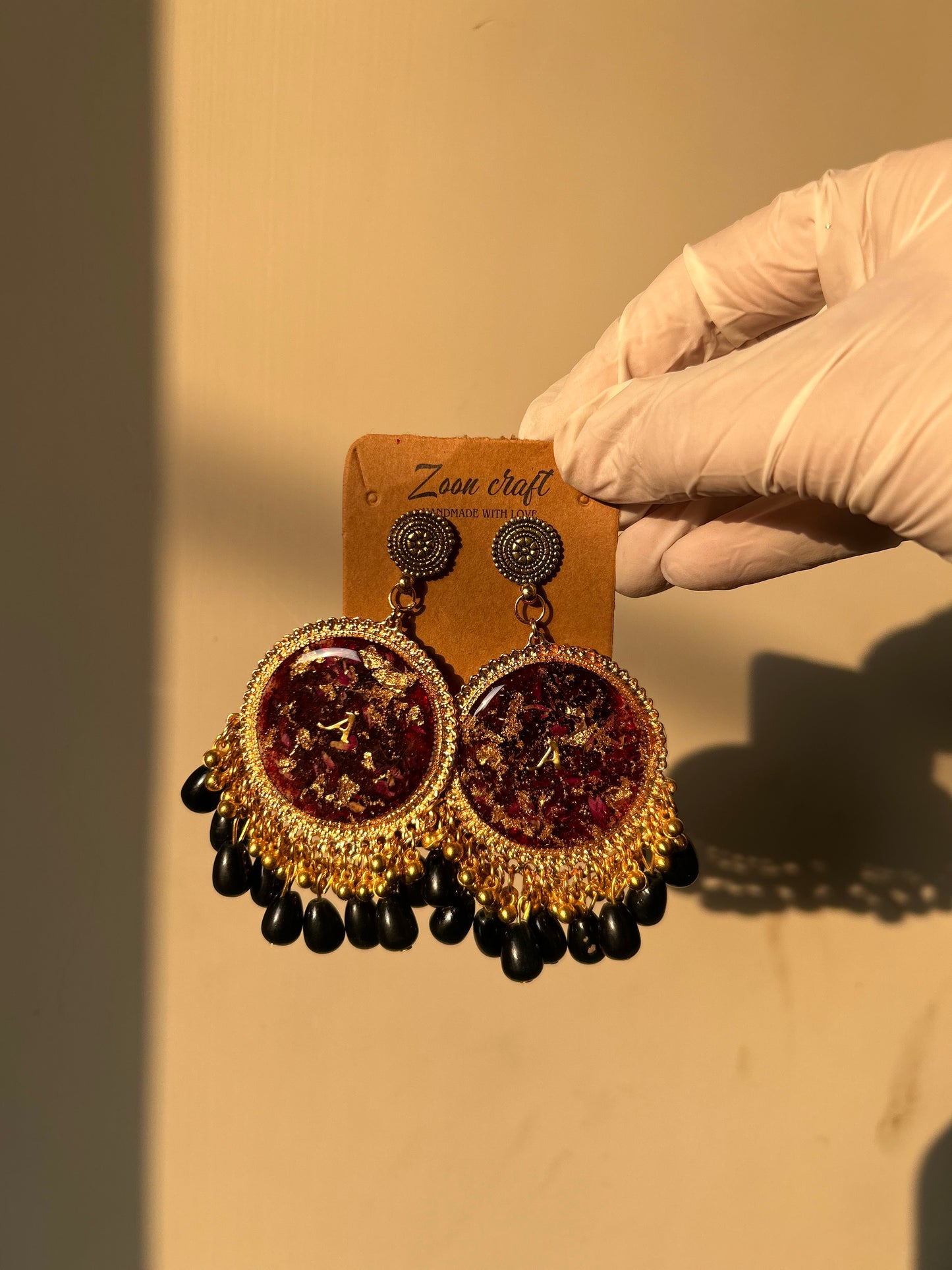Customized Rose Petals Earrings