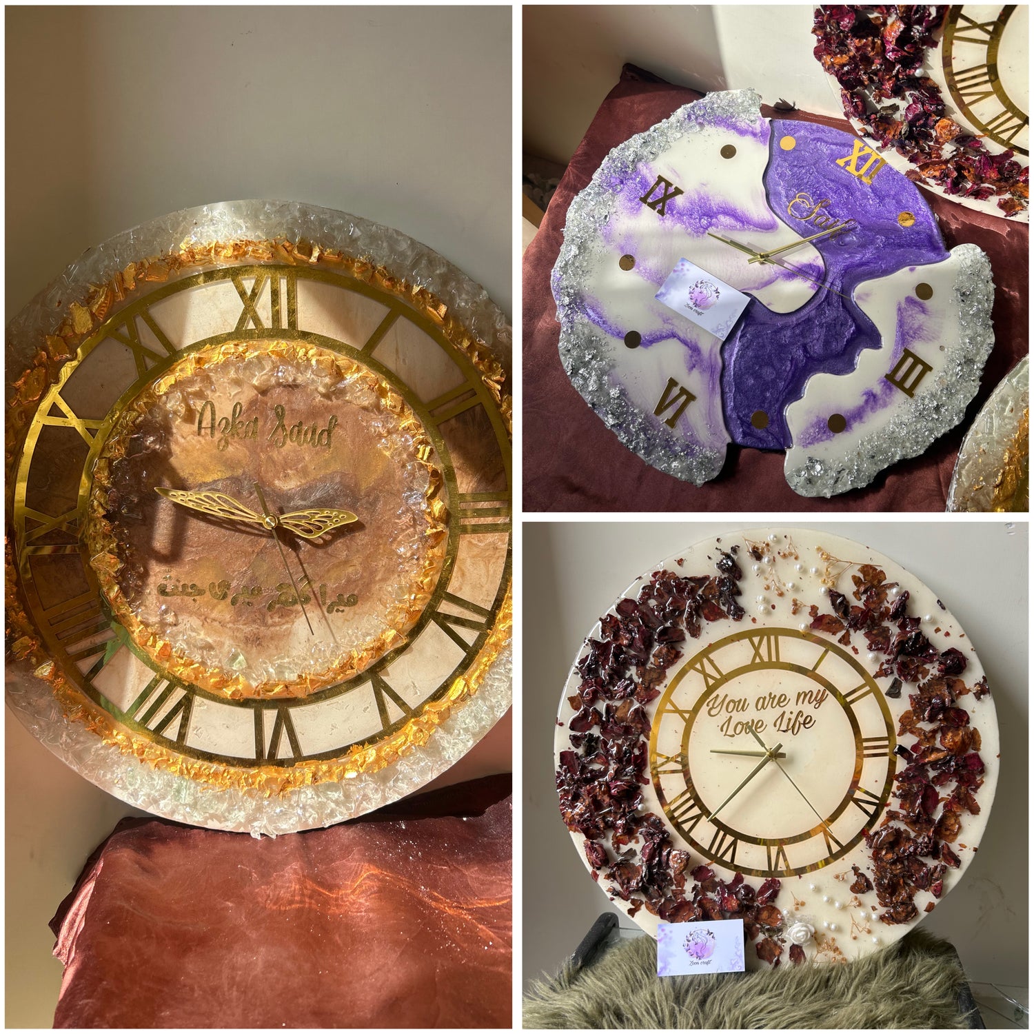 Resin Clocks Luxery✨🦋