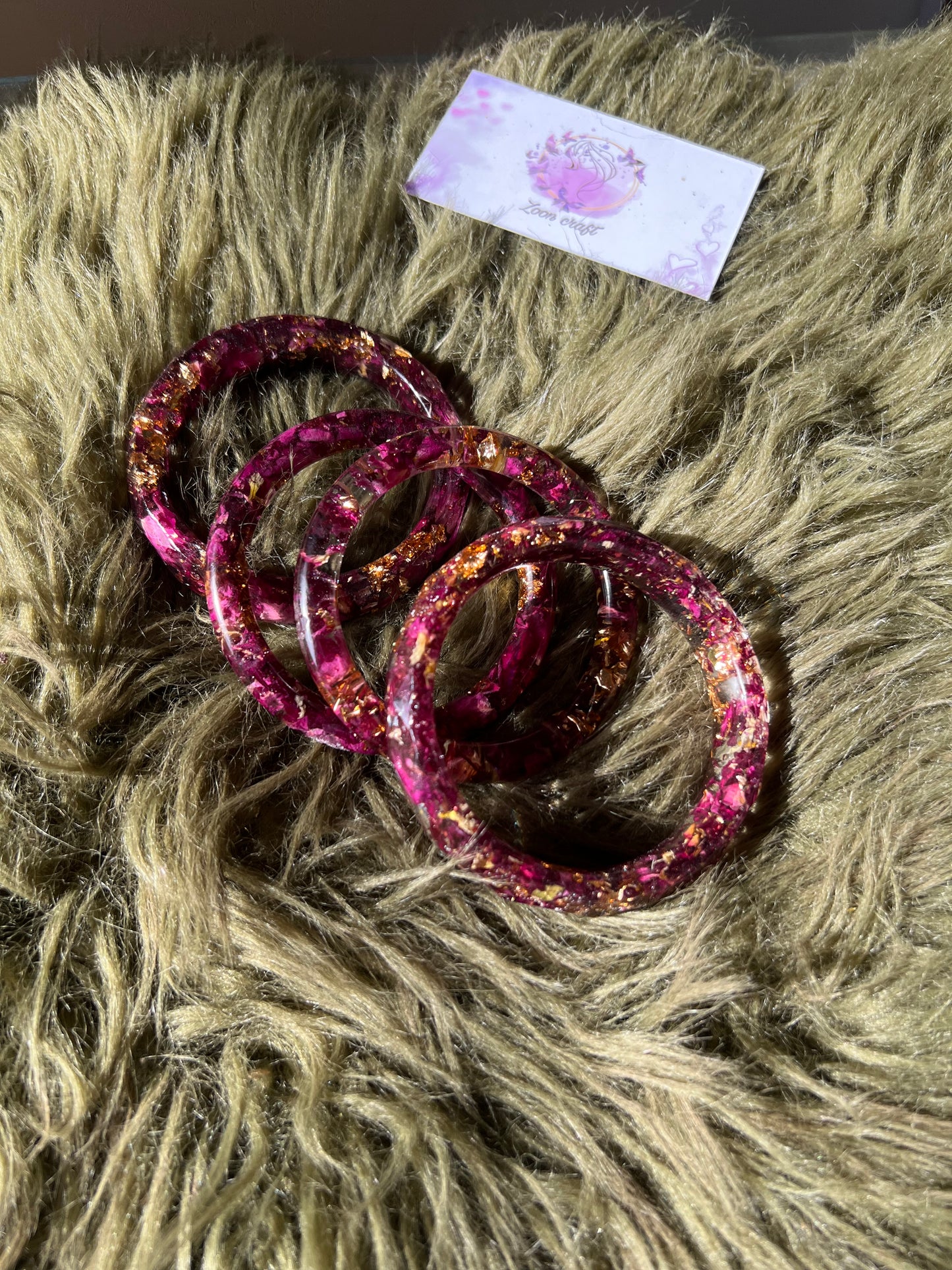 Rose bangles set of 4✨🩷|2 kara & 2 bangles🦋| Real dried rose Petals bangles🩷✨