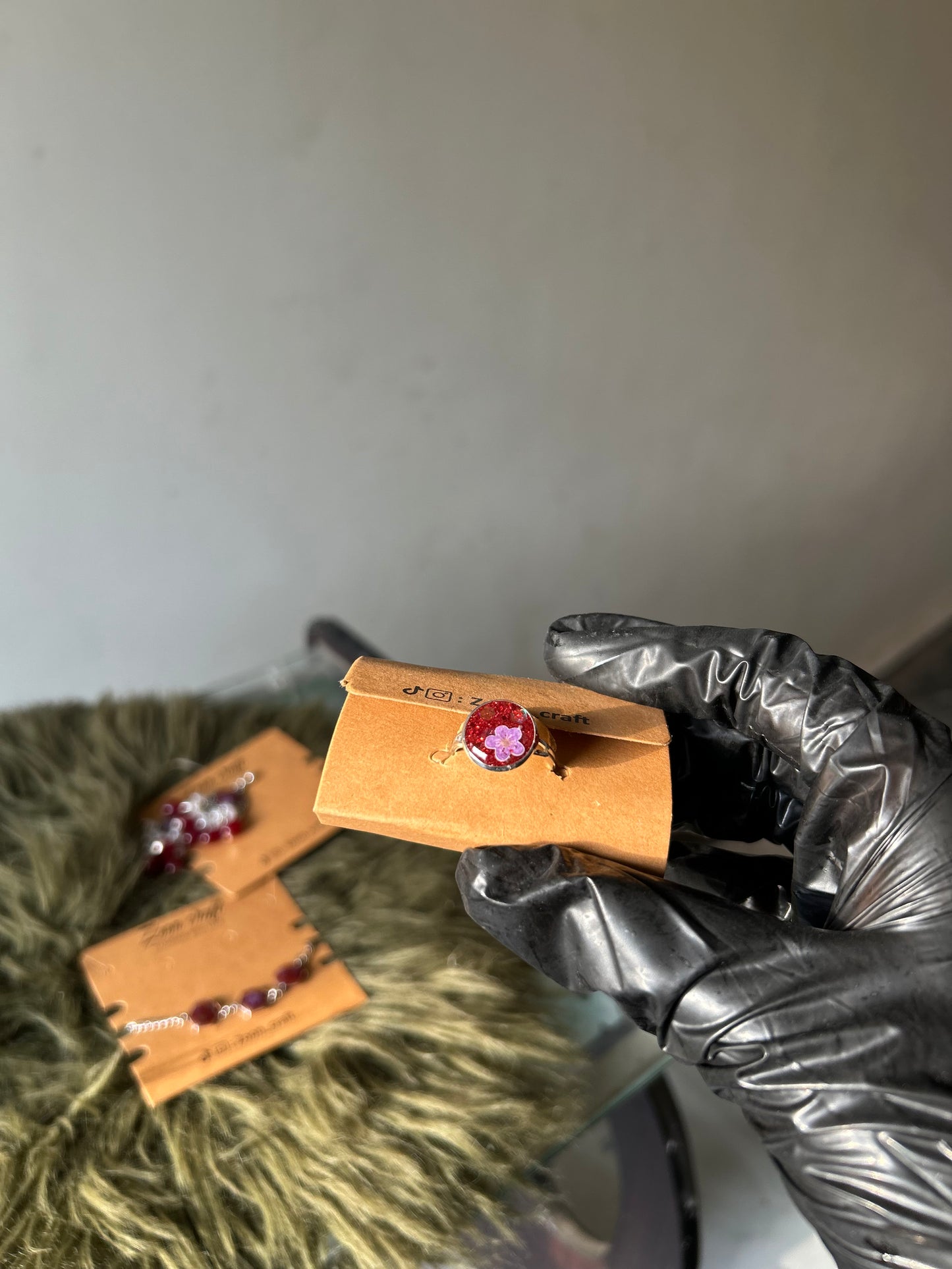 Dreamdrop Box 🎁 - Resin jewelry set ( small jhumkas , 3 bezel bracelet, ring & pendent ) 🌹🫶🏻 & chocolates 🍫