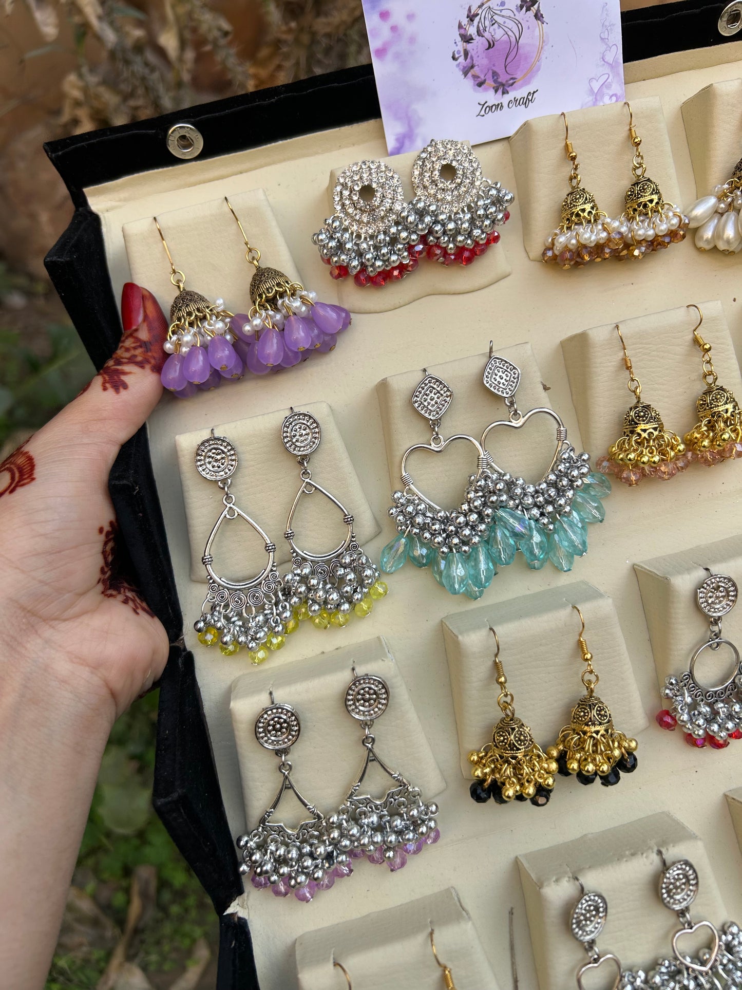 16 /8 jhumka box foldable with custom name option ❤️