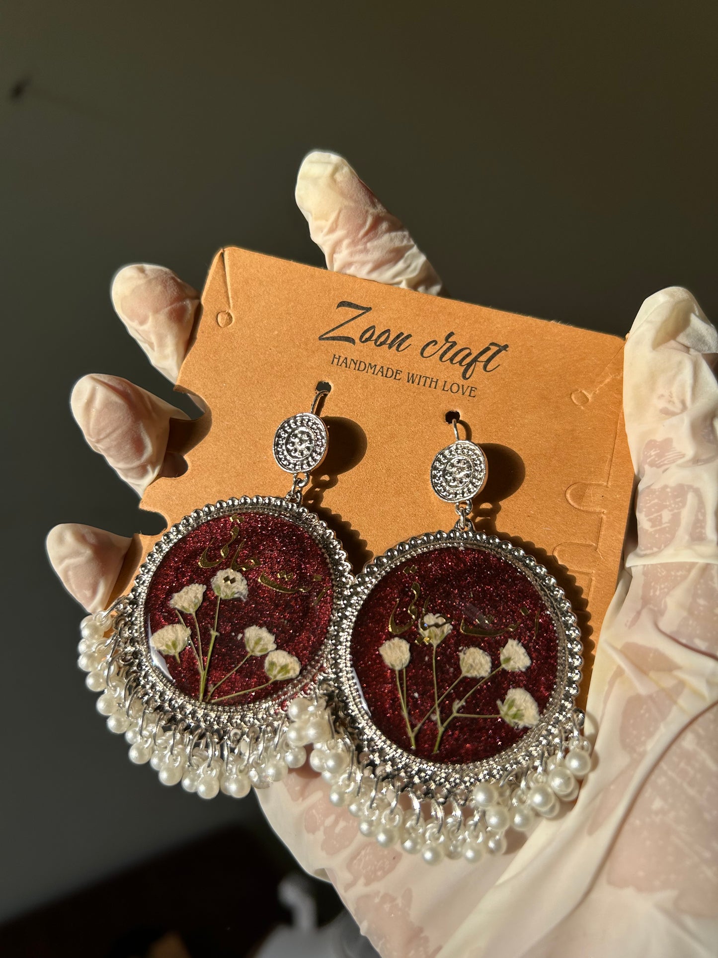Ruby Ritual ❤️‍🔥 - Resin bloody set ❣️( earrings & a pendant) ✨🫶🏻
