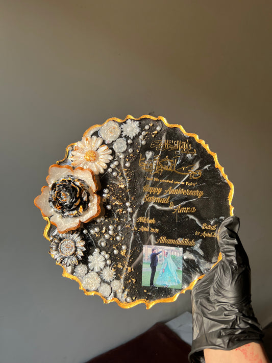 Floral Grace✨🖤Eternal memory frame/Tray/plaque