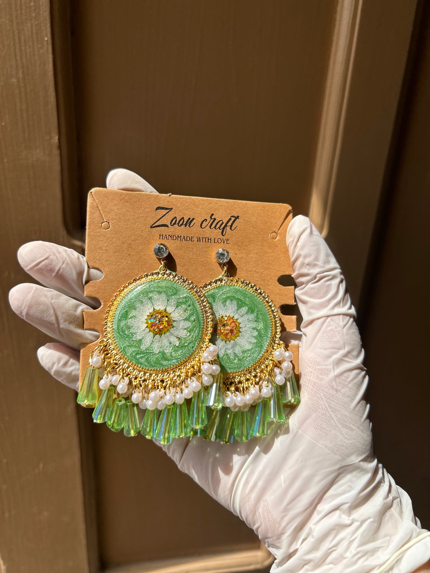 Mint Green daisy Earrings(comfy) ✨💚