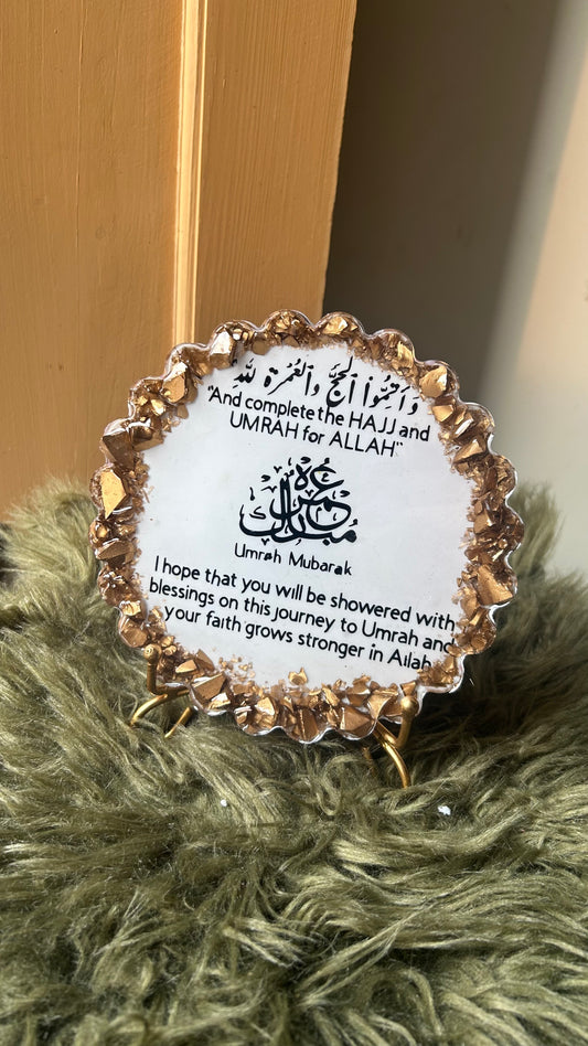 Divine voyage 🫶🏻🤍 - Resin Umrah tray