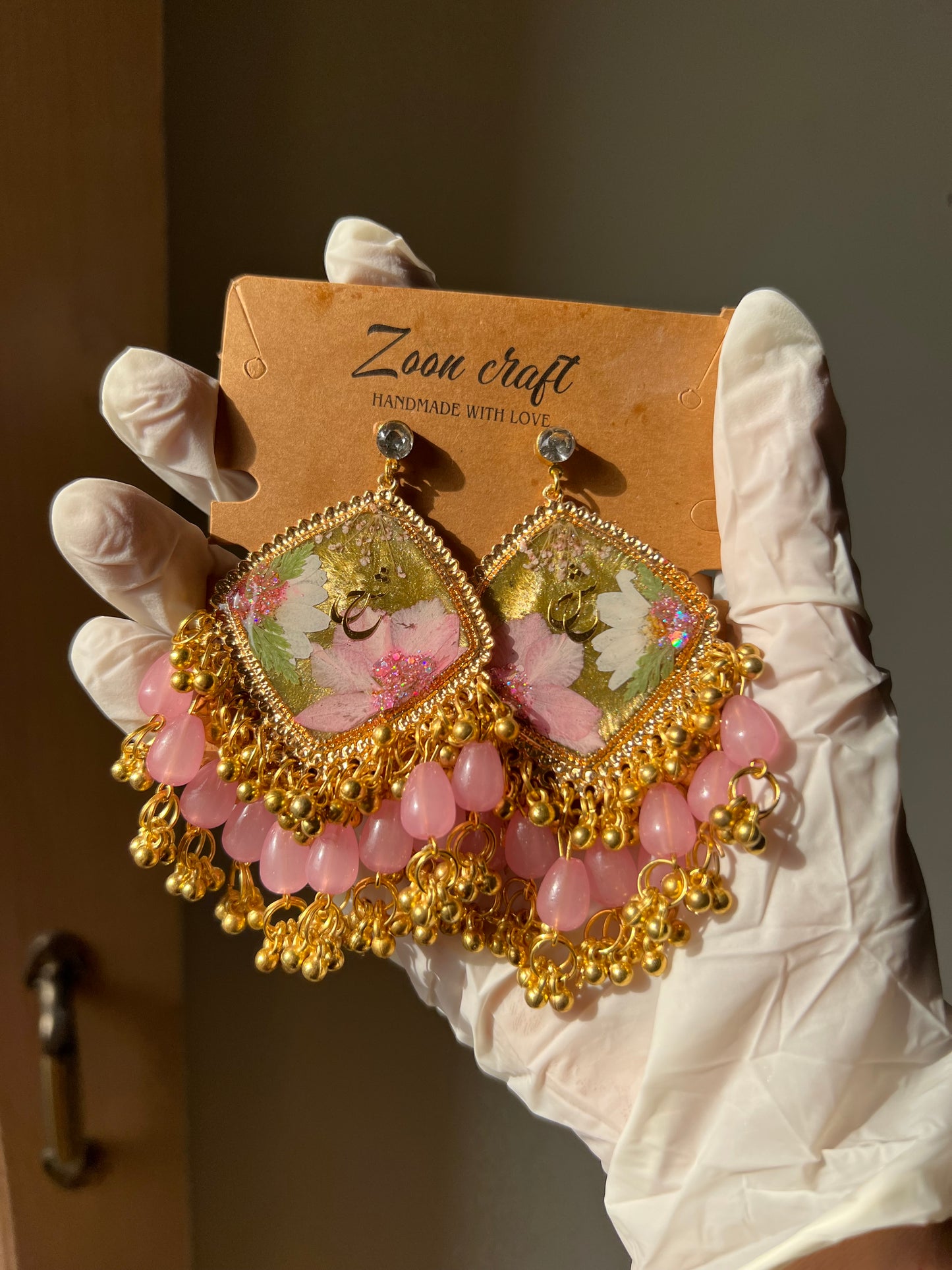 FloraLyn 🌸✨ - Resin Jewelery set ( jhumkas , earrings , ring & pendent)🫶🏻