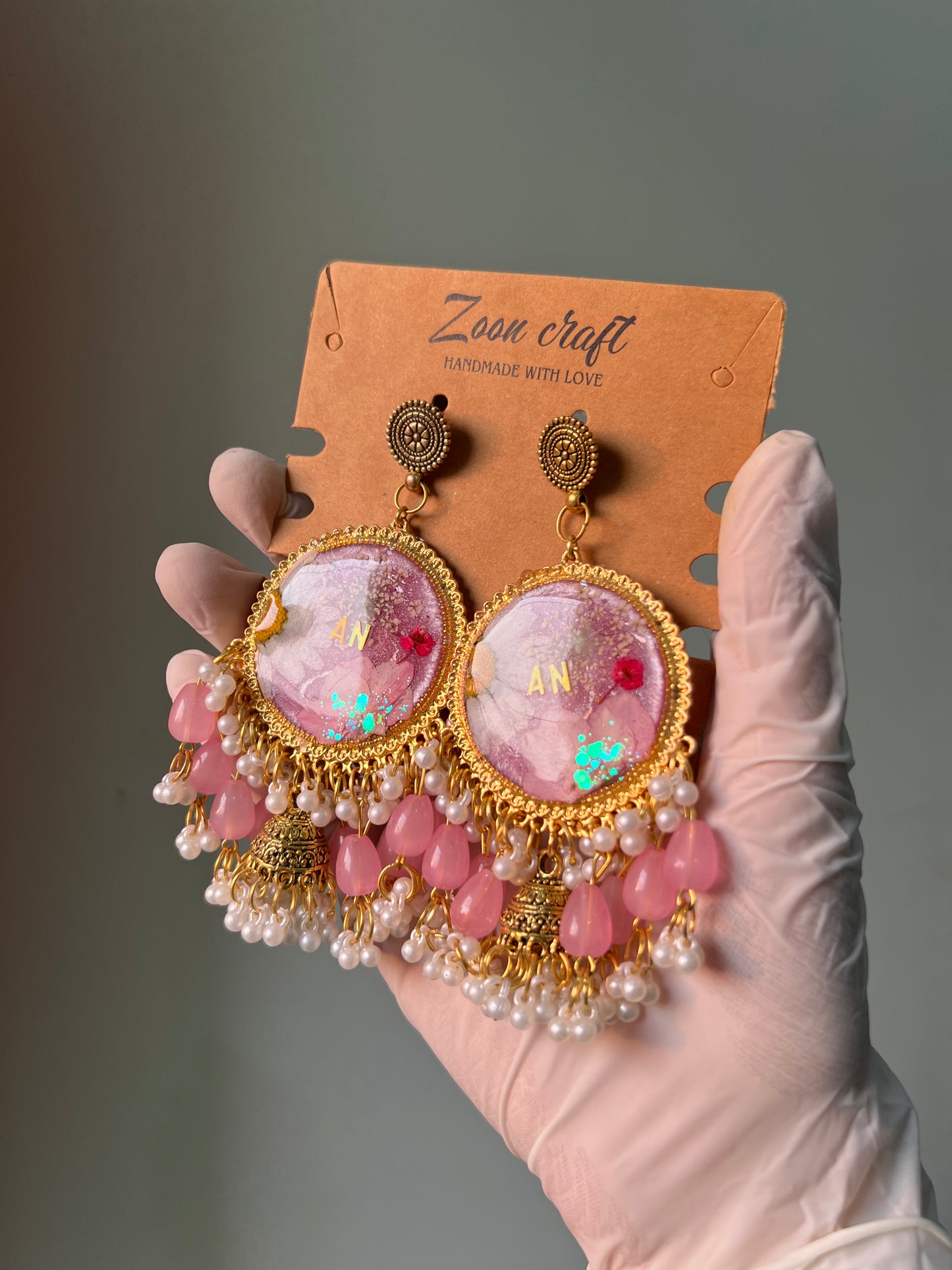 Pink/White dreamy set✨🩷Earrings Mala bangles & Ring