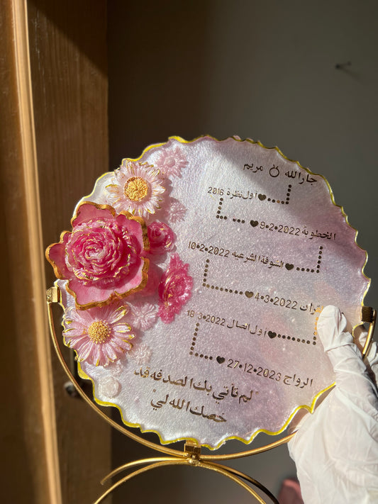 Floral grace✨🩷10 inch Tray/frame | Eternal Memory🥀