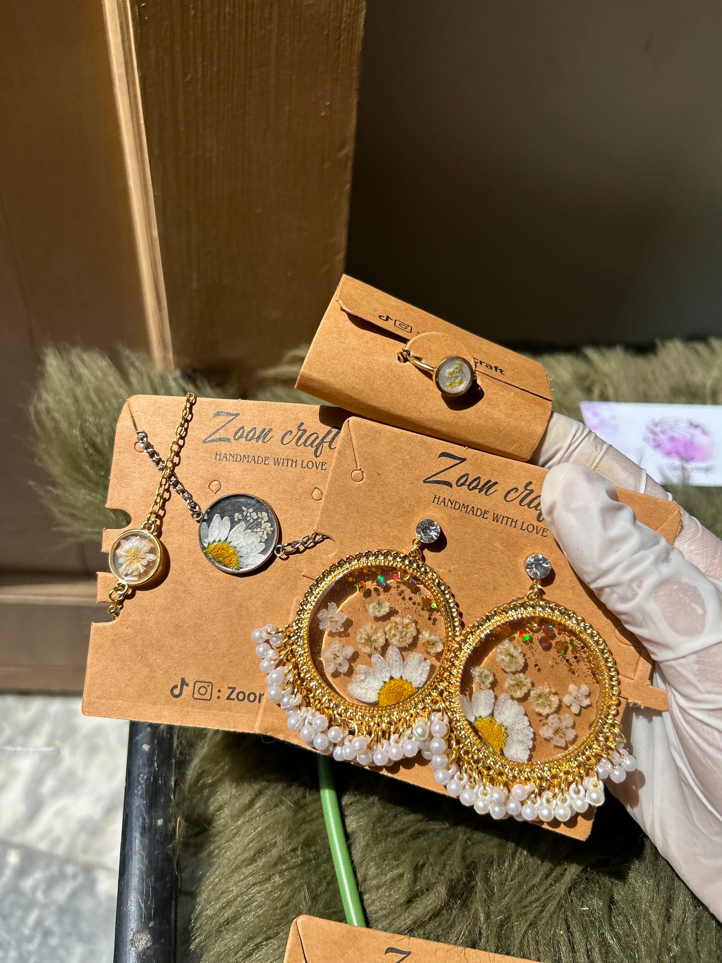 Transparent daisy/gypso set✨🤍