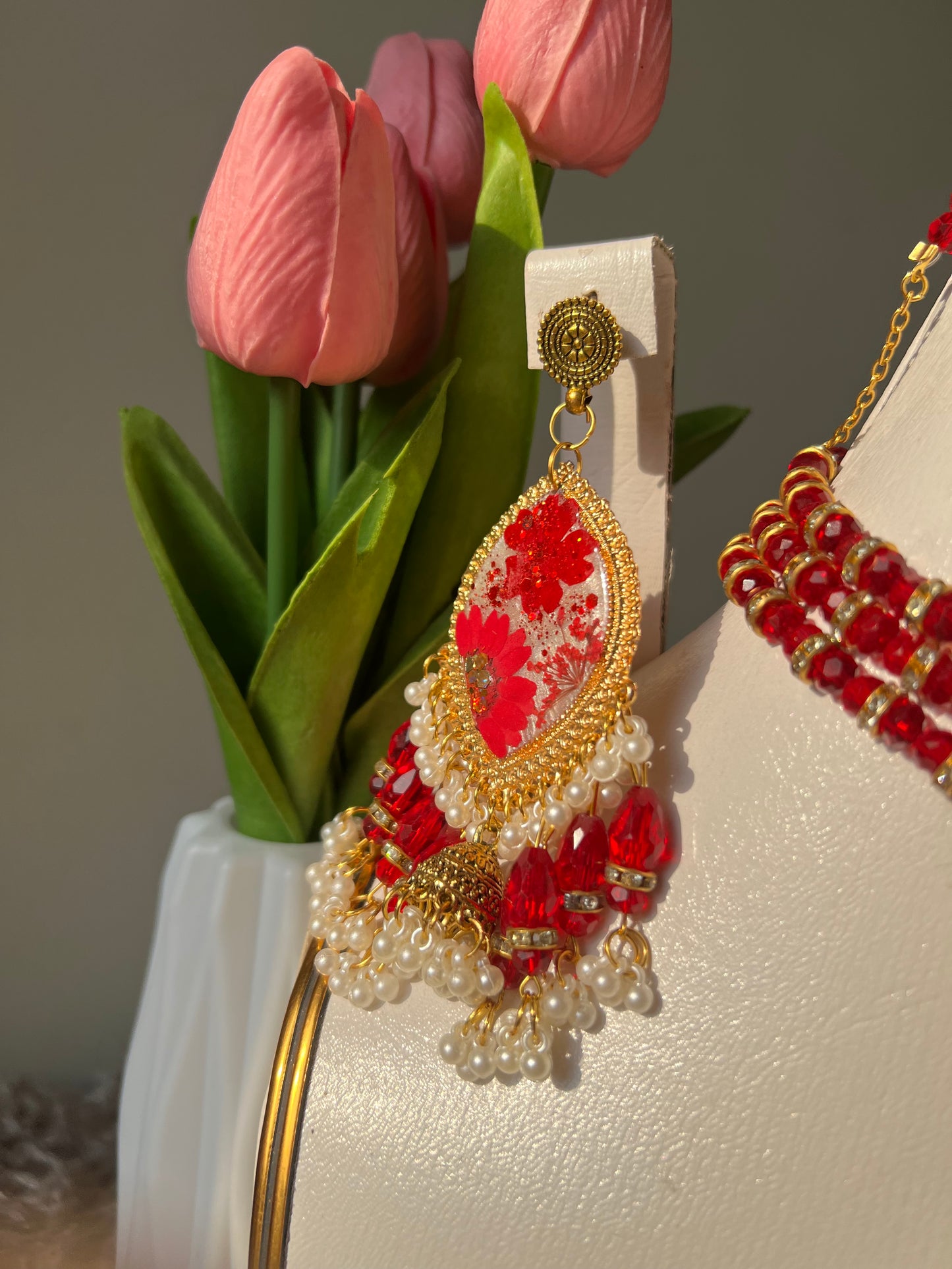 Zeenat-e-Ghulab✨❤️|jewellery set | Earrings, Chokker, breclet & Ring
