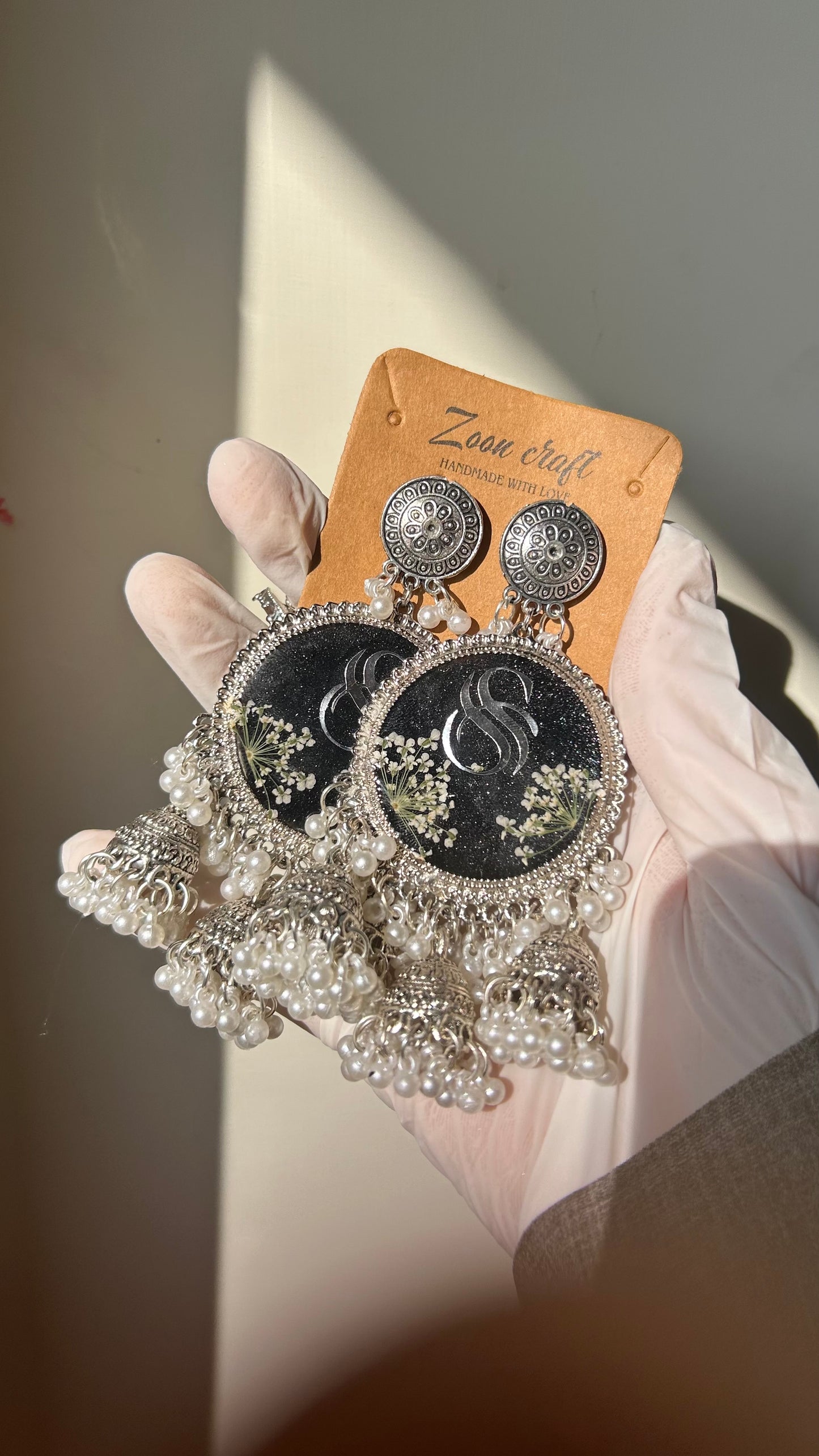 Blood Jhumka | “Eternal Bond – Blood & Resin Love Jhumkas” ❤️🩸✨(3 jhumki with A.M flowers)