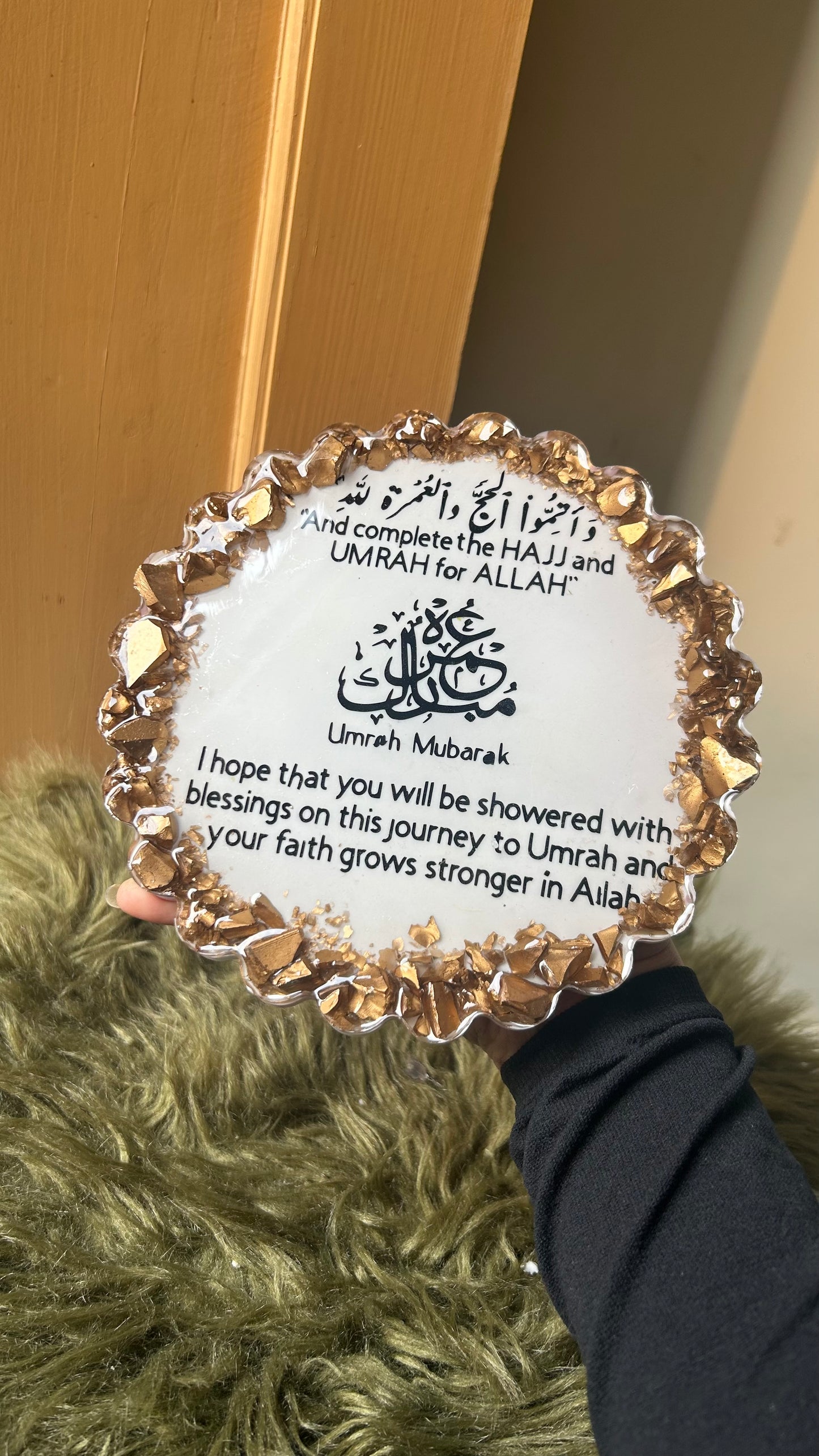 Divine voyage 🫶🏻🤍 - Resin Umrah tray