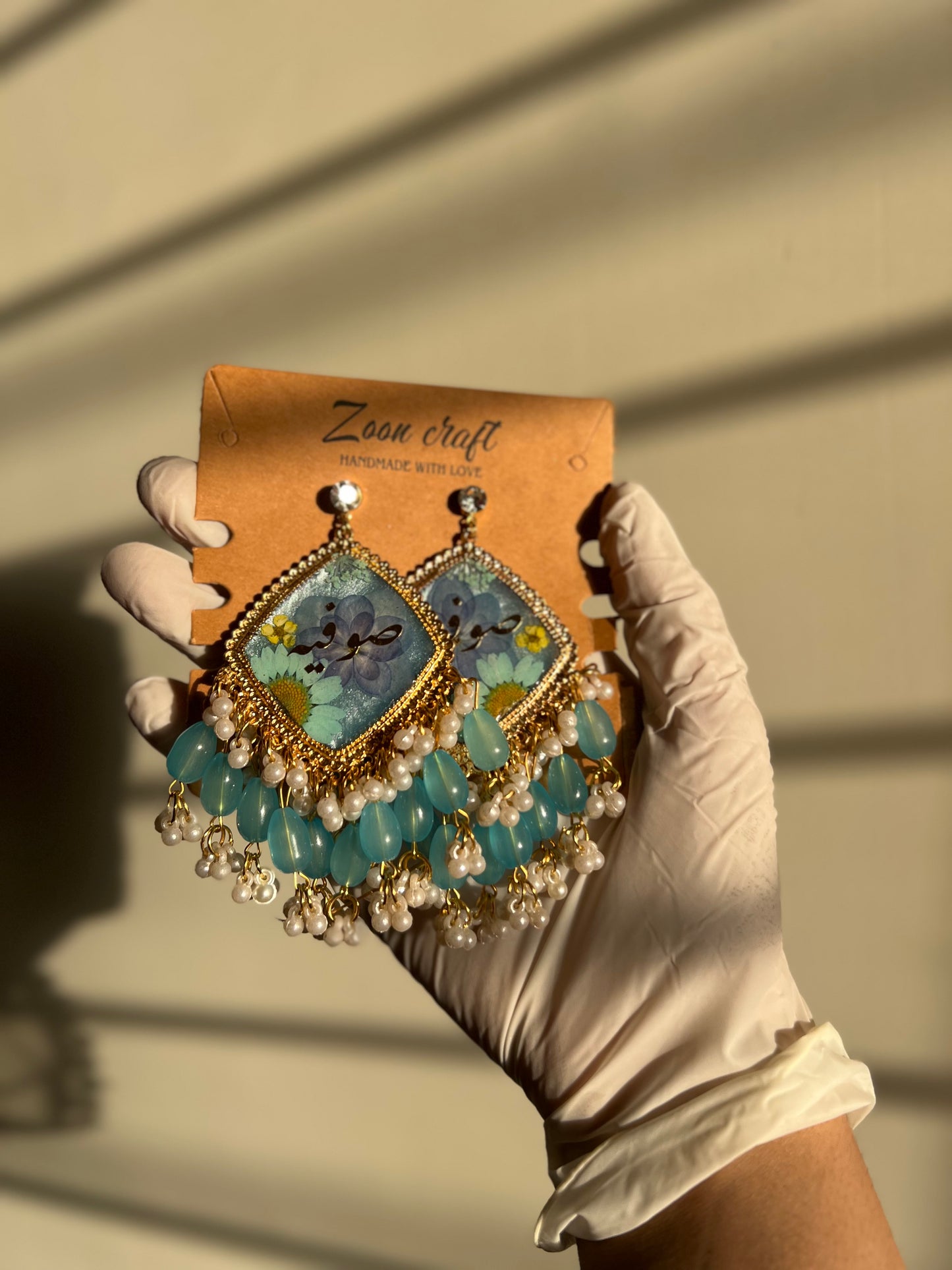 Serene sky ✨🩵 - Resin jhumka 🦢