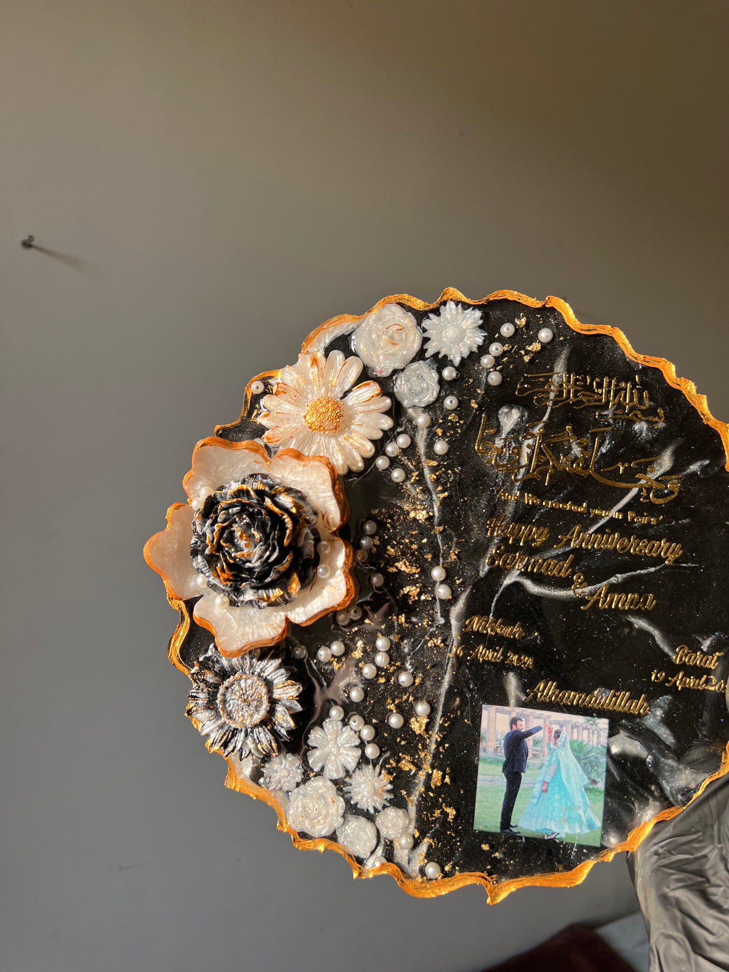 Floral Grace✨🖤Eternal memory frame/Tray/plaque