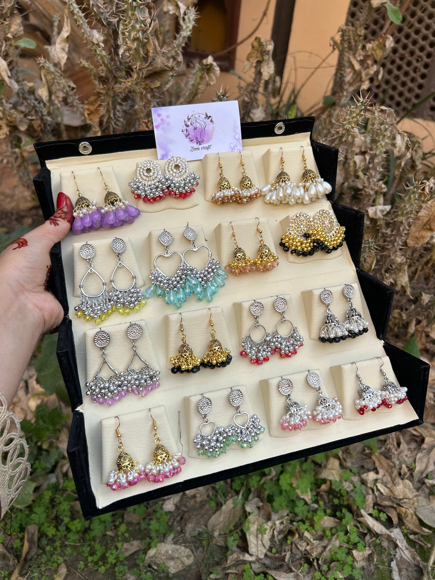 16 /8 jhumka box foldable with custom name option ❤️