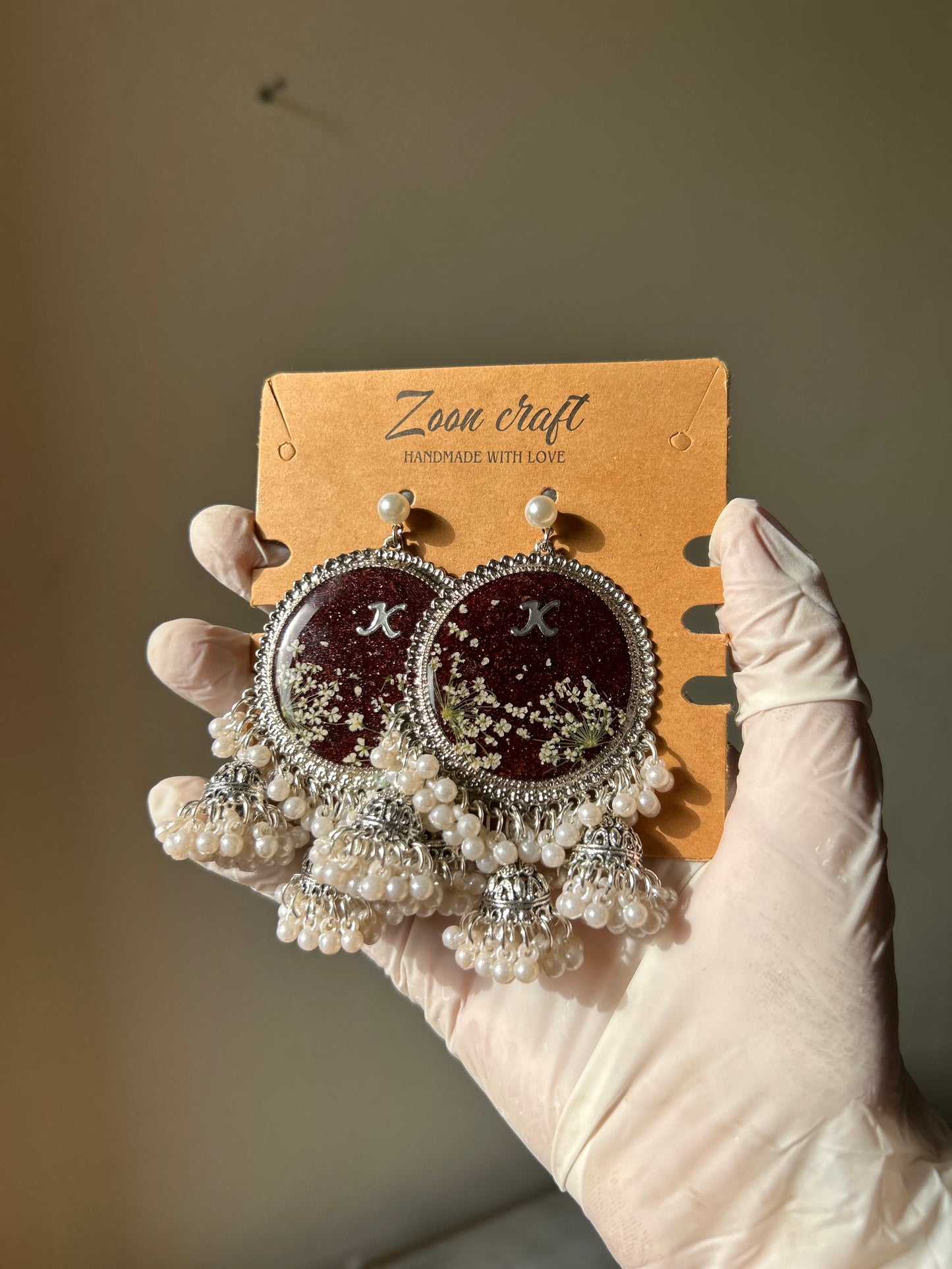 Luv Gleam ❣️ - Resin bloody set ( jhumka earrings & pendent)✨🫶🏻