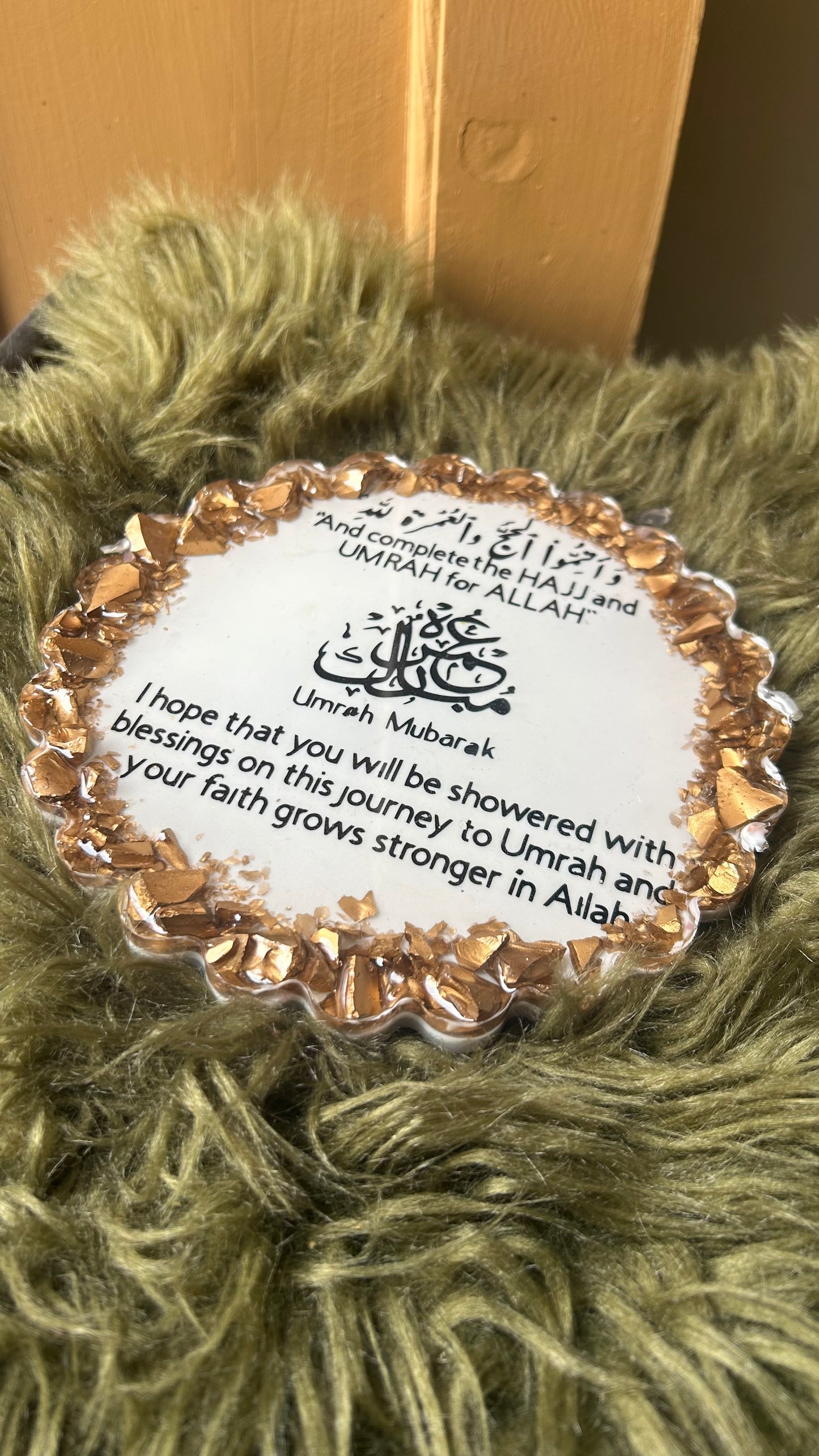 Divine voyage 🫶🏻🤍 - Resin Umrah tray