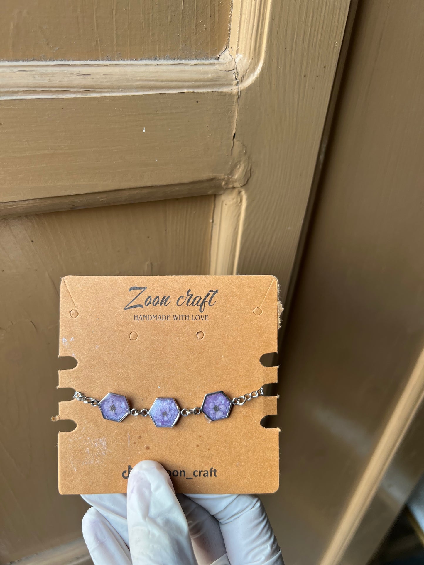 Lavender luxe - Resin jewelry set ( small jhumki , mala , 3 bezel bracelet & ear studs )