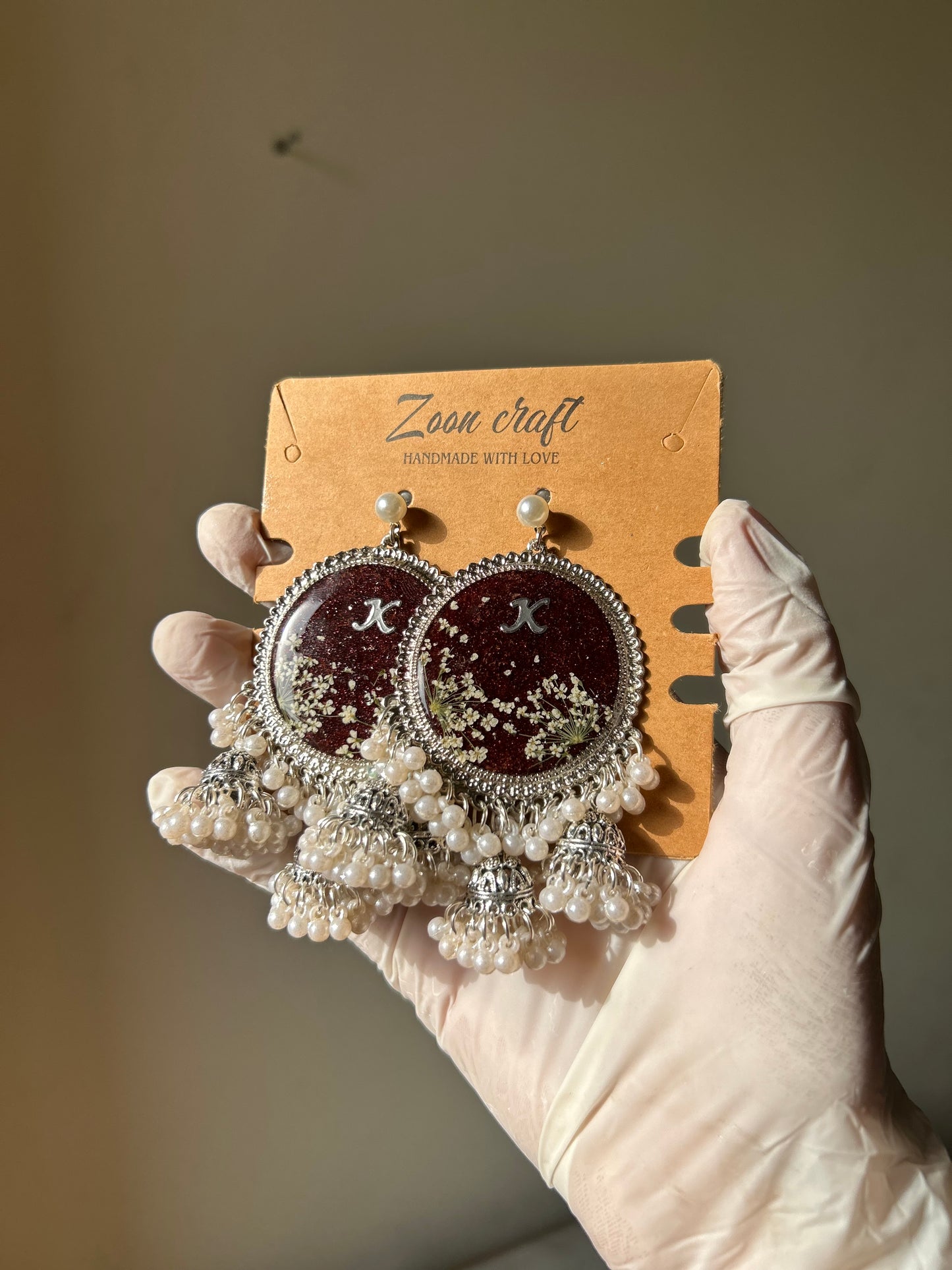 Luv Gleam ❣️ - Resin bloody set ( jhumka earrings & pendent)✨🫶🏻