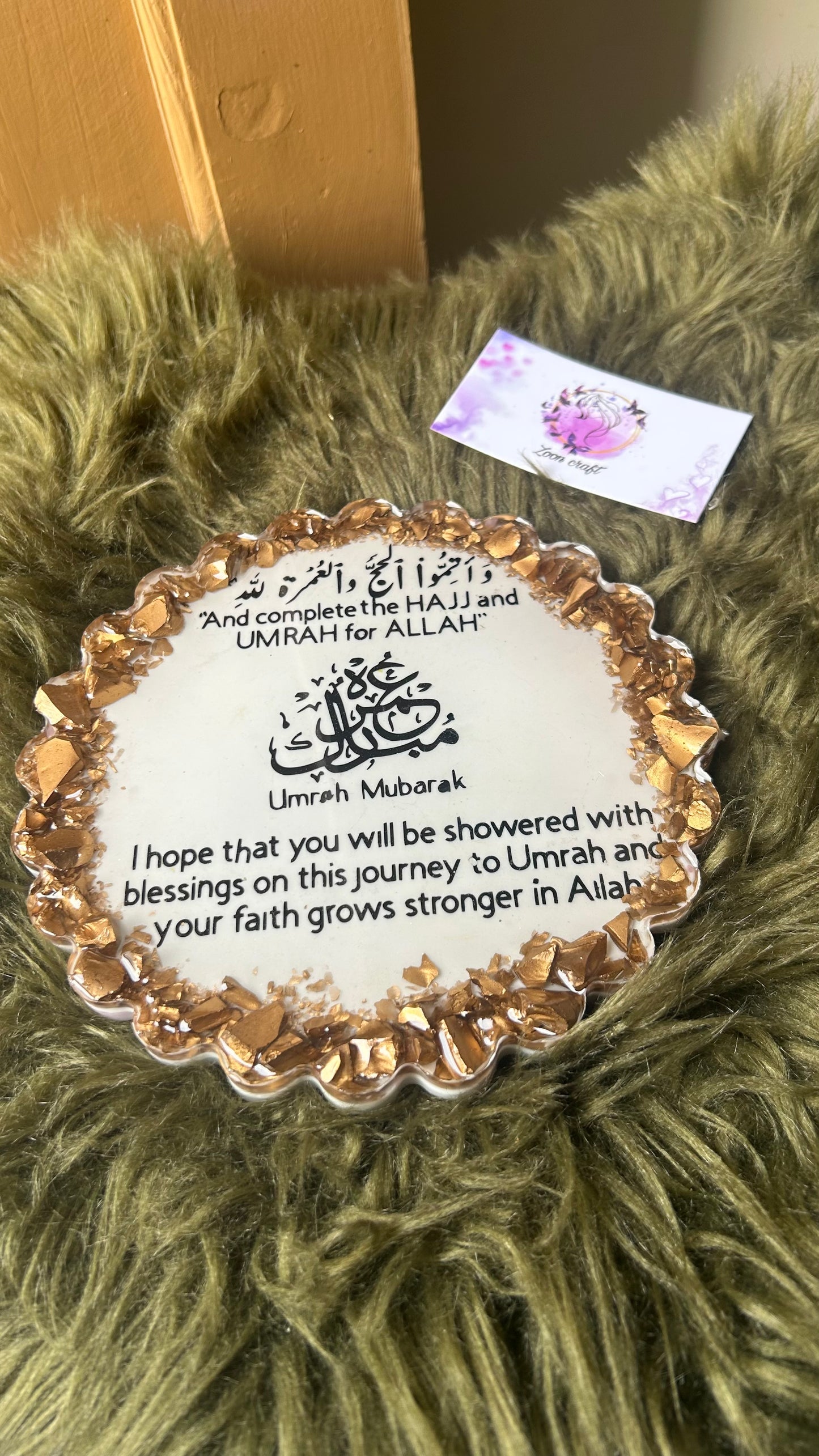 Divine voyage 🫶🏻🤍 - Resin Umrah tray