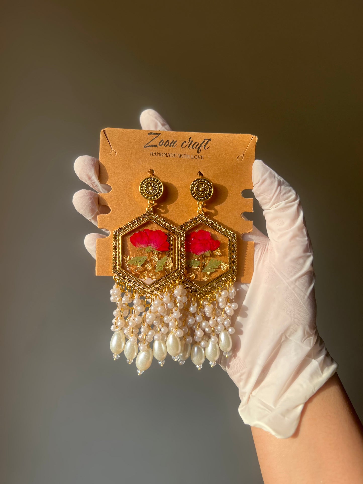HEXA/ROSE 🥀✨Resin Earrings fuzzy😶‍🌫️