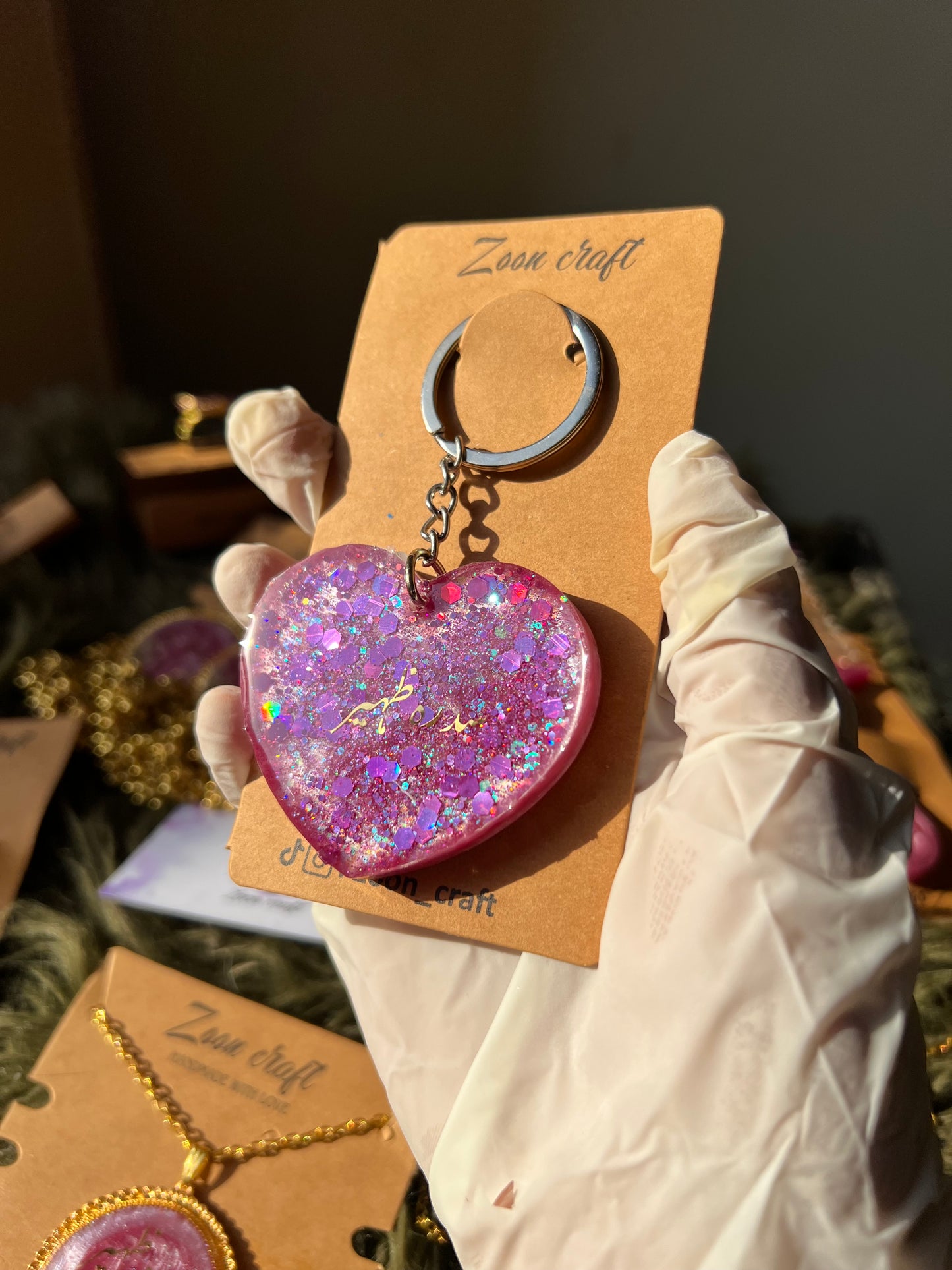 Velvet bloom 💗 - Resin jewelry Set ( jhumkas ,round  bracelet , rings , pendent , hair comb , mala , 3 bezel bracelet , pen , heart keychain) 🎀✨