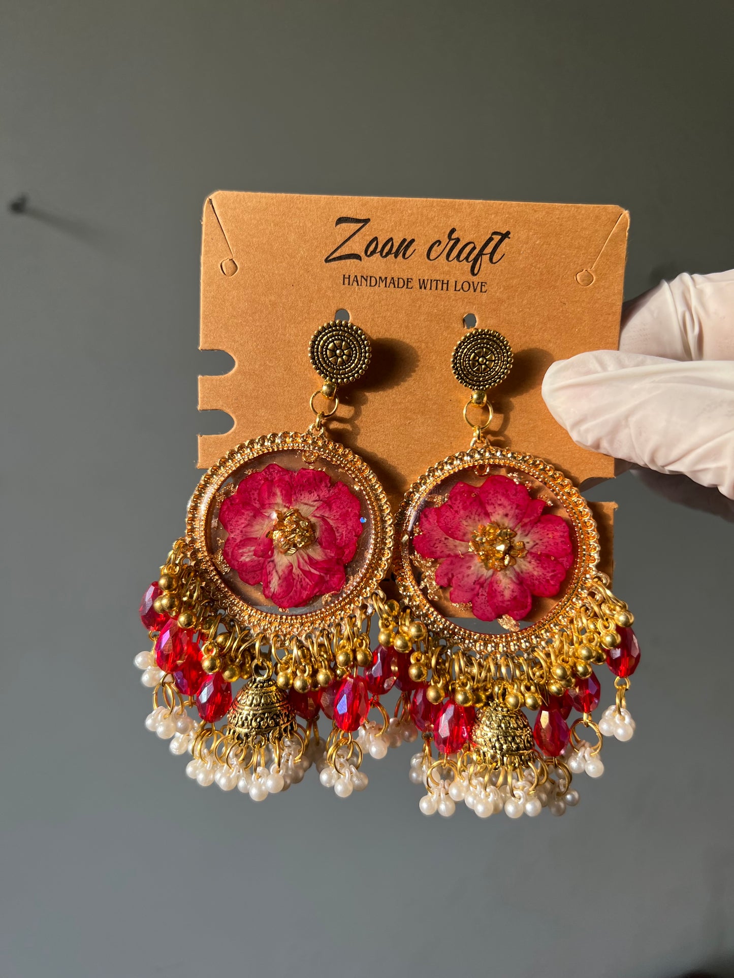 Rose Ãura - Dreamy resin rose set 🫶🏻✨( jhumkas and bindi )