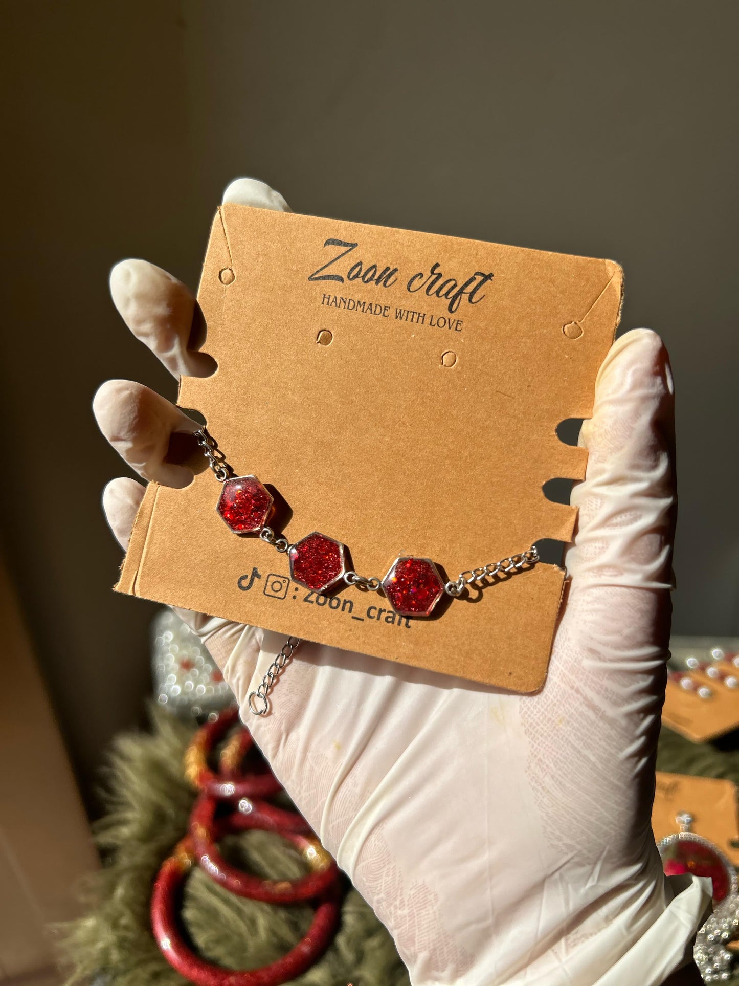 Rose Reverie Gift box 🫶🏻🌹- Resin jewelry ( jhumkas , ring , earrings, pendent , payal , keychain , hair pins , phone cover , bracelet, bangels ) ✨🫶🏻