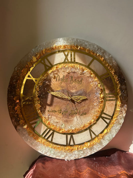 Sunburst Aura Timepeice✨💛(Resin clock) 🦋