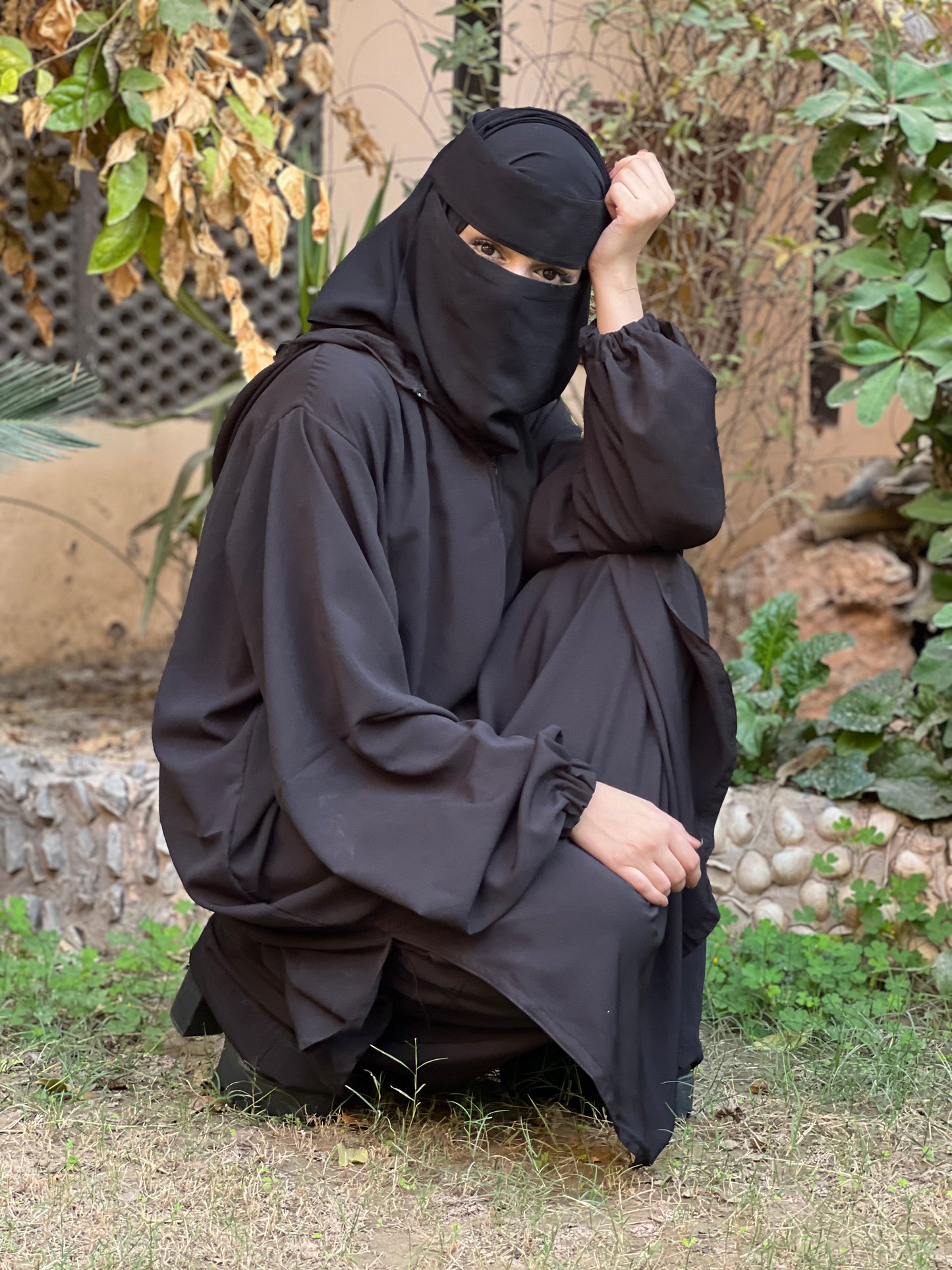 Bikira 🖤 the biker abaya set -hoodie & pocketed trouser🖤