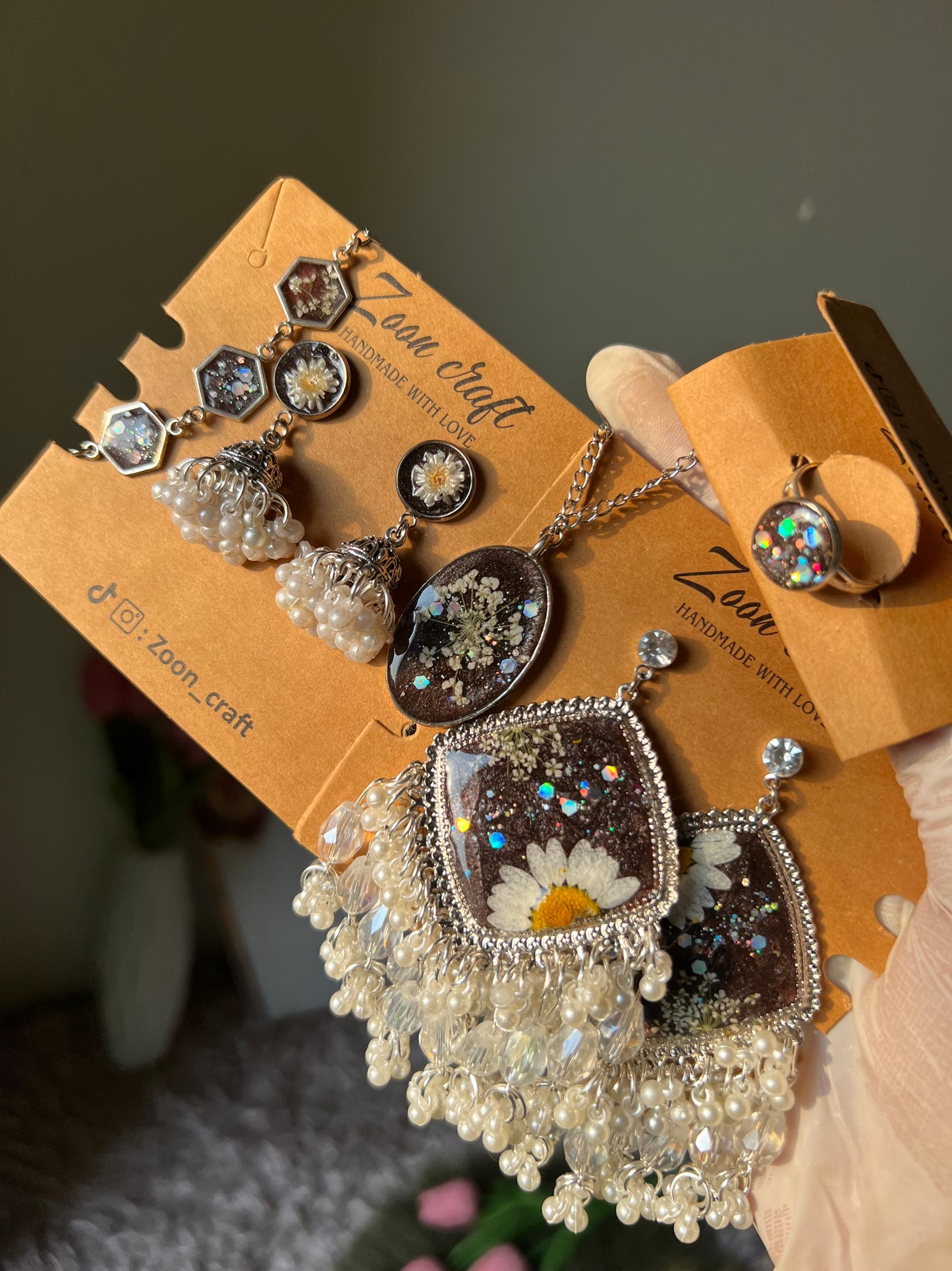 Keepsake jewellery set✨🧡|Earrings,pendant,breclet,Ring & Mini jhumki❤️