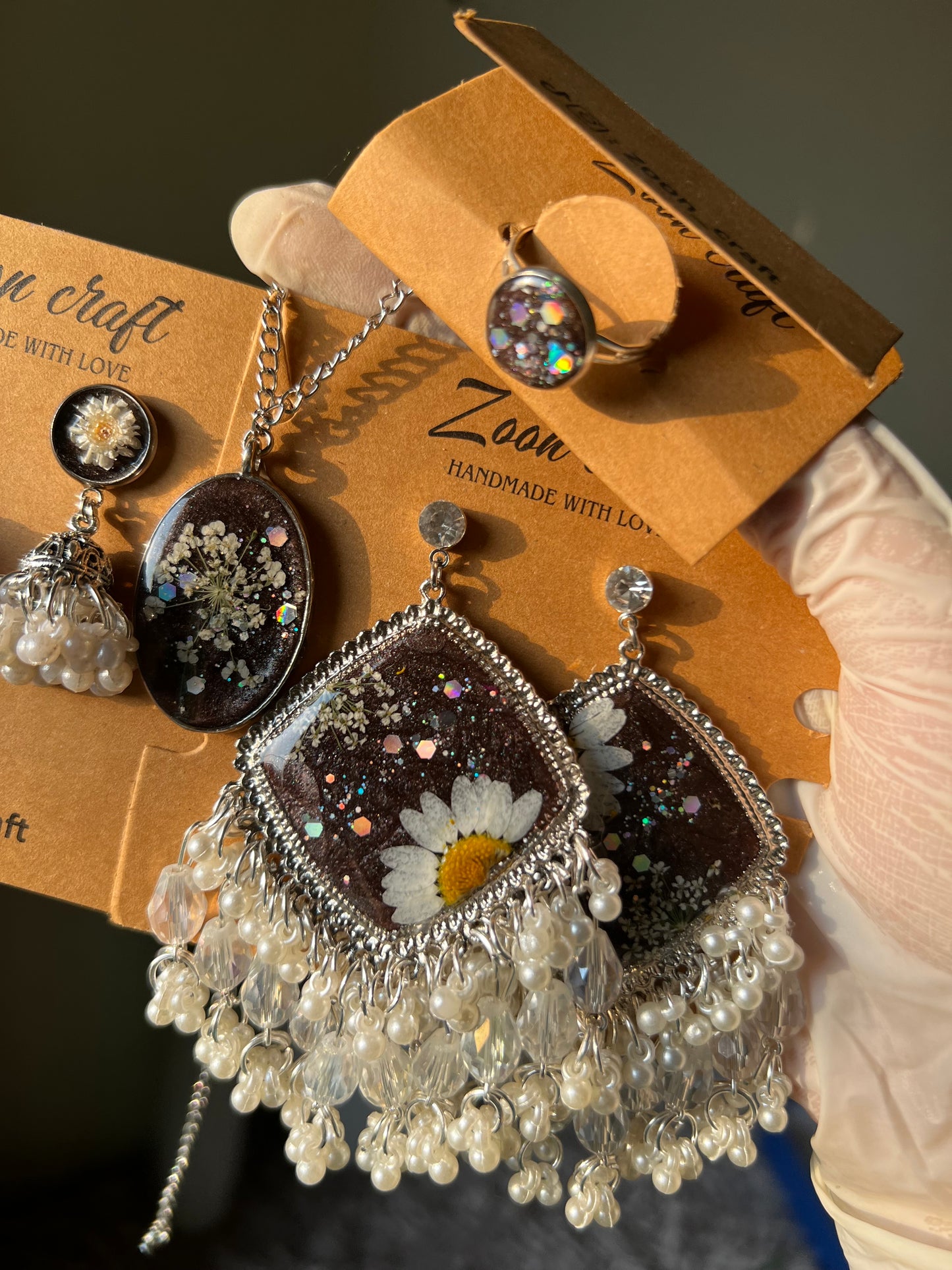 Keepsake jewellery set✨🧡|Earrings,pendant,breclet,Ring & Mini jhumki❤️