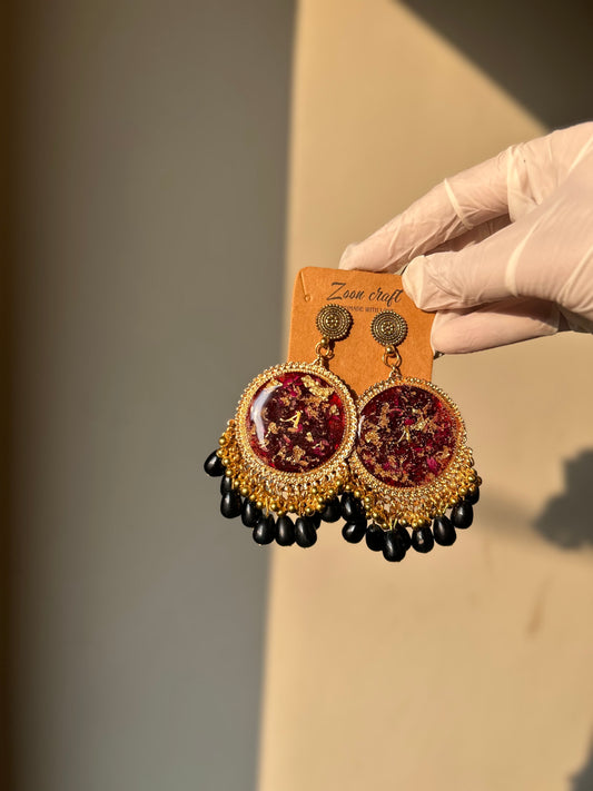 Customized Rose Petals Earrings