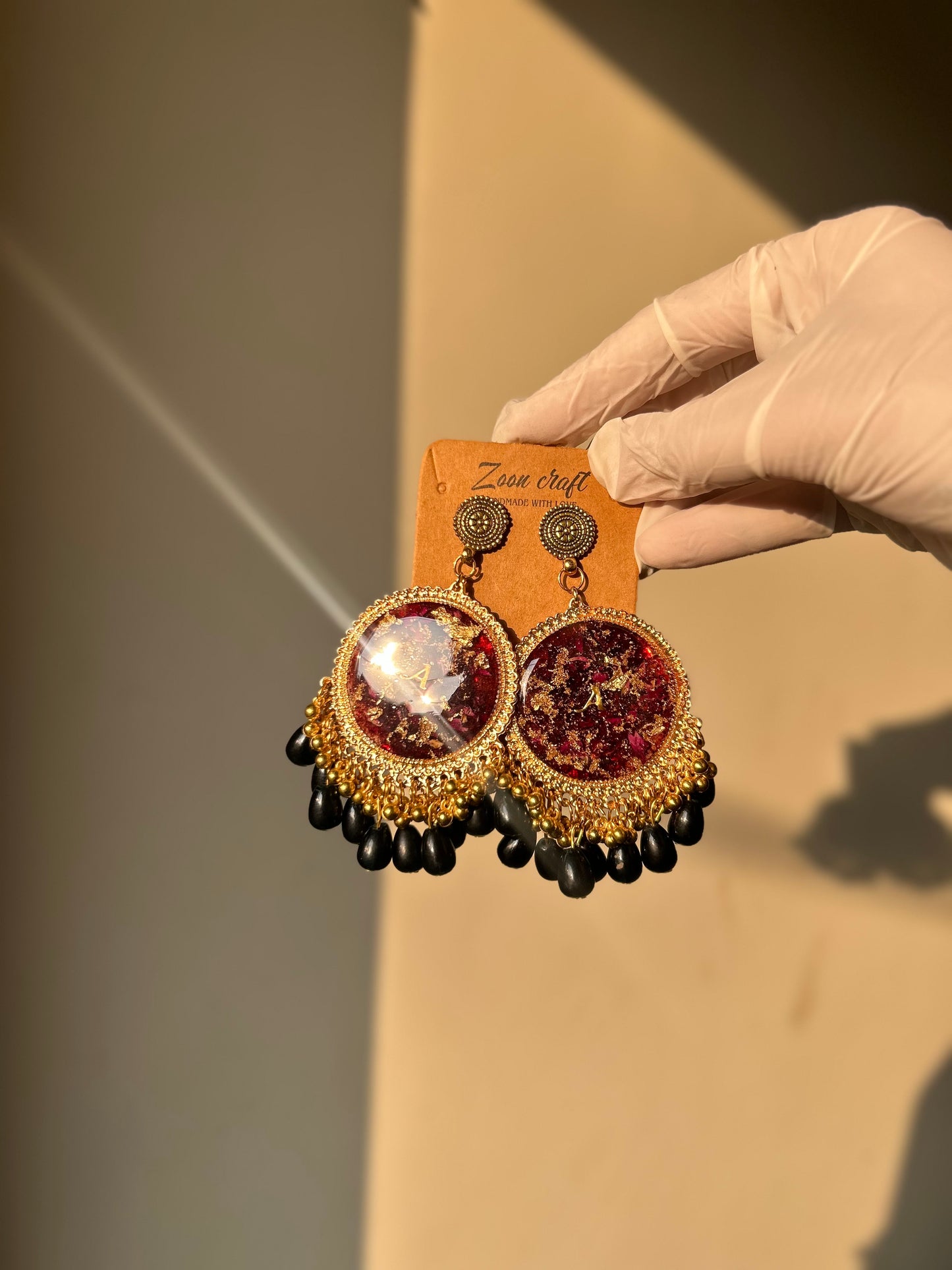 Customized Rose Petals Earrings